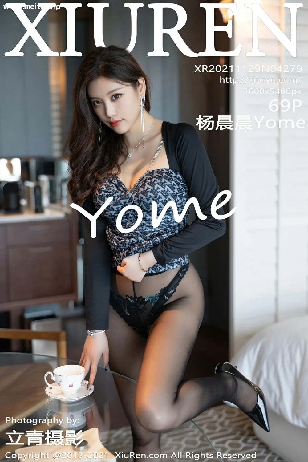 [XiuRen秀人网] 2021.11.29 No.4279 杨晨晨Yome 穿着黑丝的晨晨 私房写真 [69+1P]-美腿之家