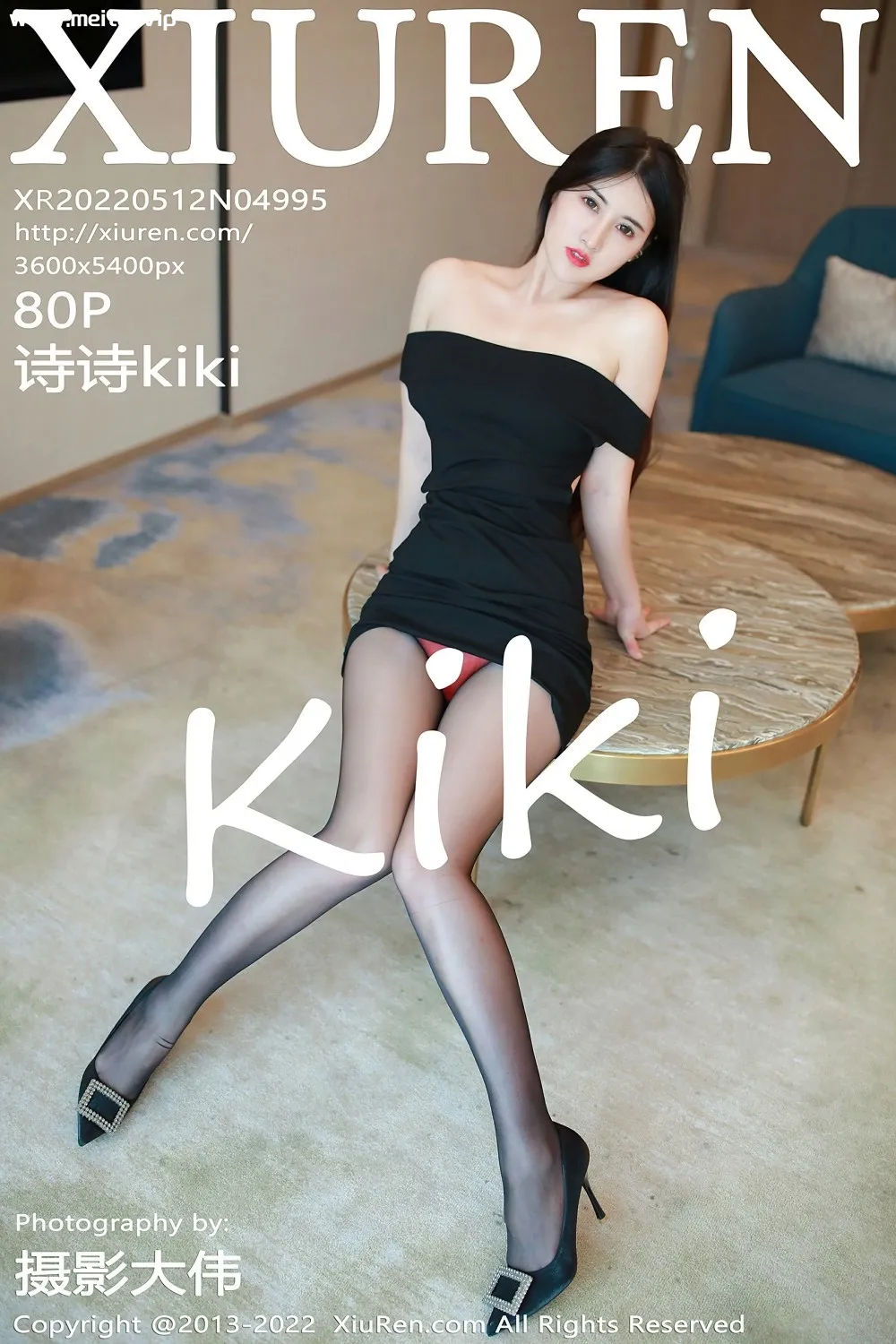 [XiuRen秀人网] 2022.05.12 No.4995 诗诗kiki 红色内衣魅惑黑丝 性感写真 [80+1P]-美腿之家