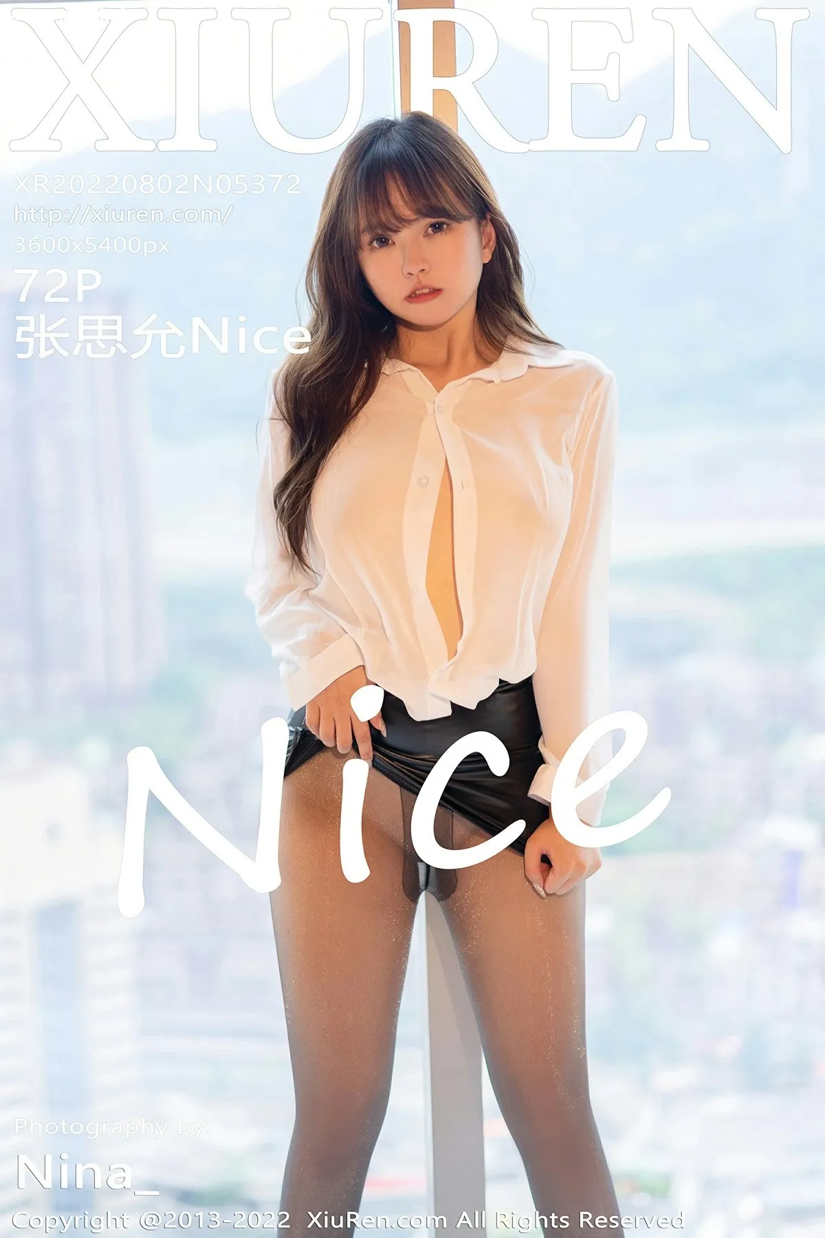 [XiuRen秀人网] 2022.08.02 No.5372 张思允Nice 魅惑黑丝 性感写真 [72+1P]-美腿之家