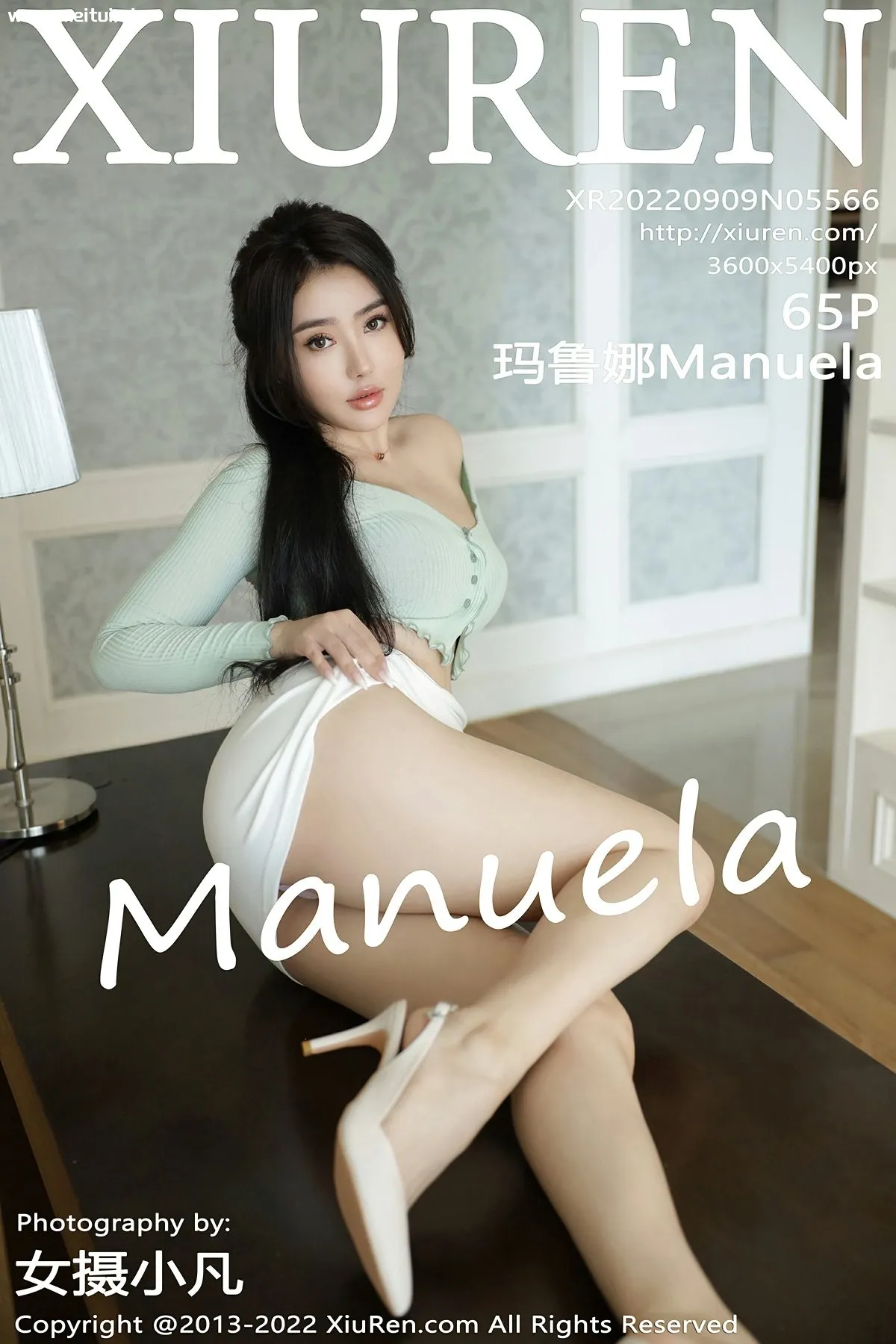 [XiuRen秀人网] 2022.09.09 No.5566 Manuela玛鲁娜 性感白色短裙 三亚旅拍写真 [65P]-美腿之家