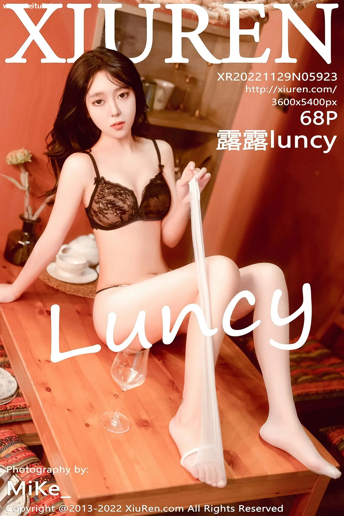 [XiuRen秀人网] 2022.11.29 No.5923 露露luncy 精致黑色蕾丝内衣 性感写真 [68+1P]-美腿之家