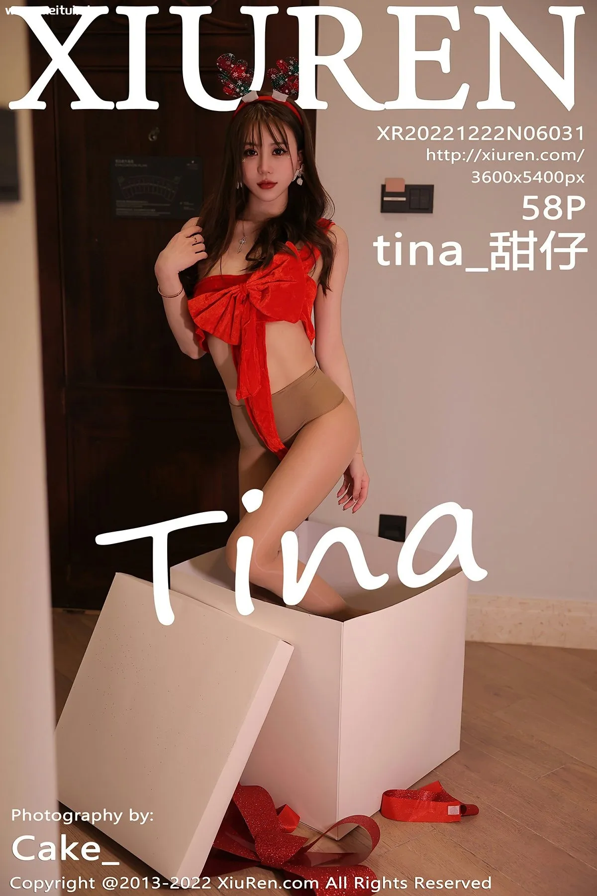 [XiuRen秀人网] 2022.12.22 No.6031 tina_甜仔 圣诞主题拍摄 性感诱人原色丝袜 [58+1P]-美腿之家