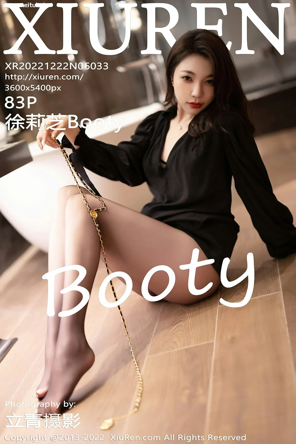 [XiuRen秀人网] 2022.12.22 No.6033 徐莉芝Booty 黑色情趣内衣 性感写真 [83+1P]-美腿之家