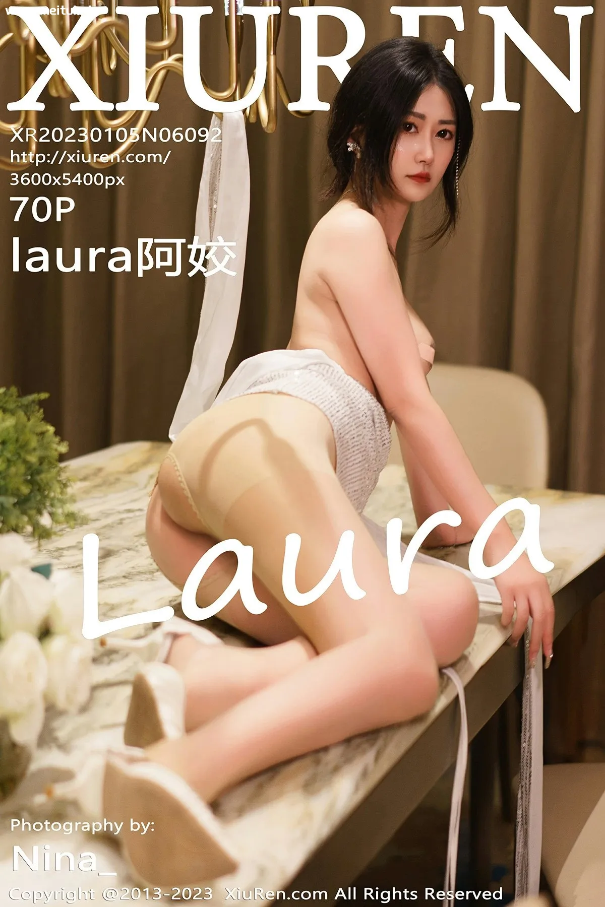 [XiuRen秀人网] 2023.01.05 No.6092 laura阿姣 性感诱人原色丝袜 三亚旅拍写真 [70+1P]-美腿之家