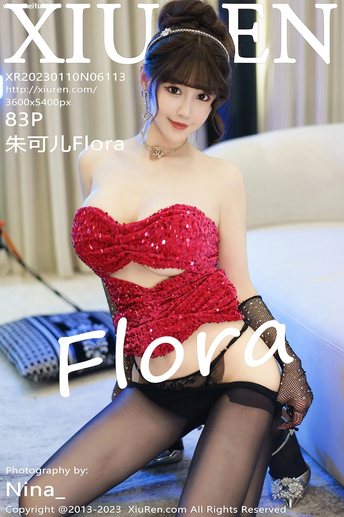 [XiuRen秀人网] 2023.01.10 No.6113 朱可儿Flora 红色露肩连衣短裙三亚旅拍写真 [83P]-美腿之家