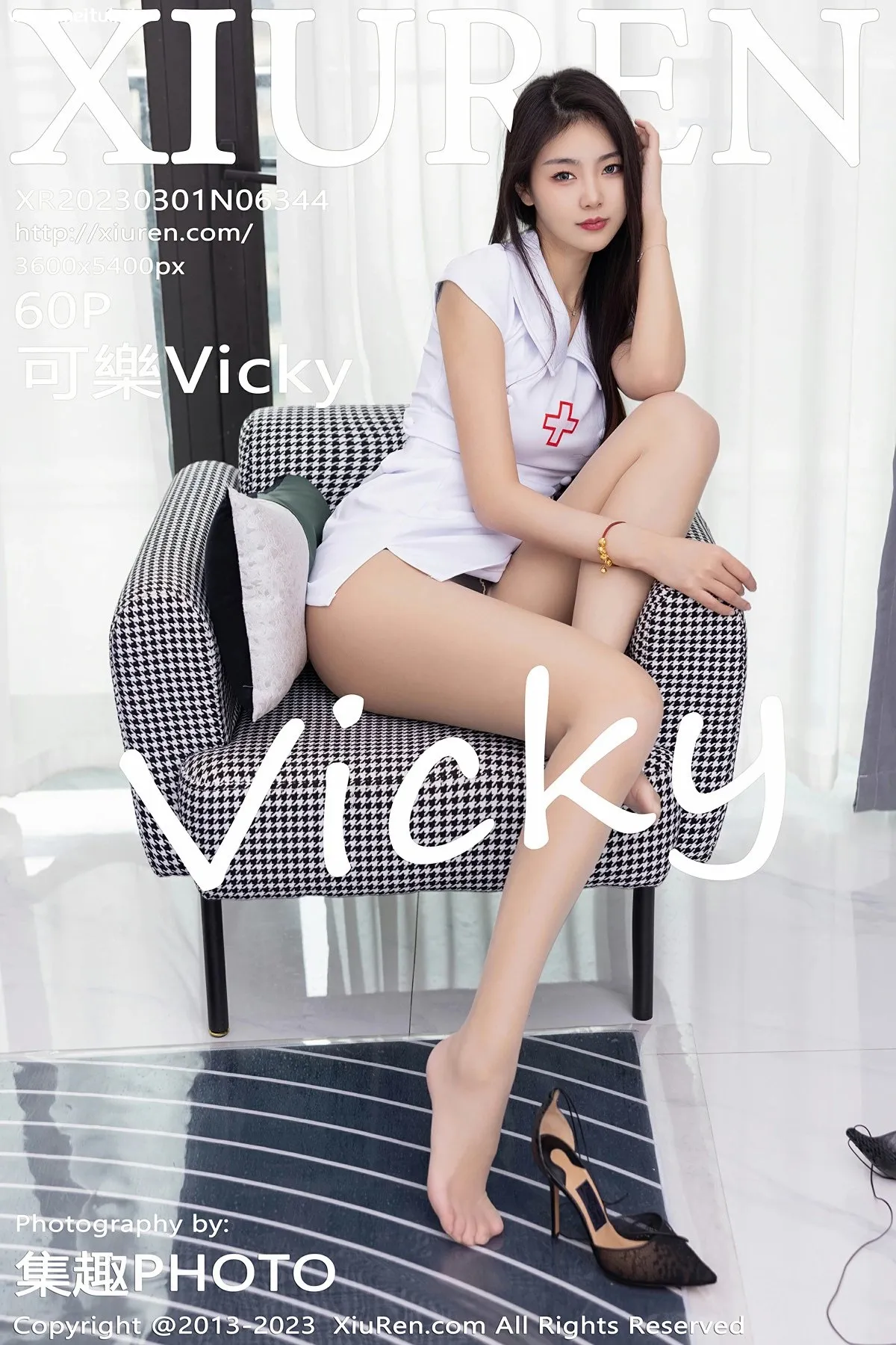 [XiuRen秀人网] 2023.03.01 No.6344 可樂Vicky 白色情趣护士服 性感写真 [60+1P]-美腿之家
