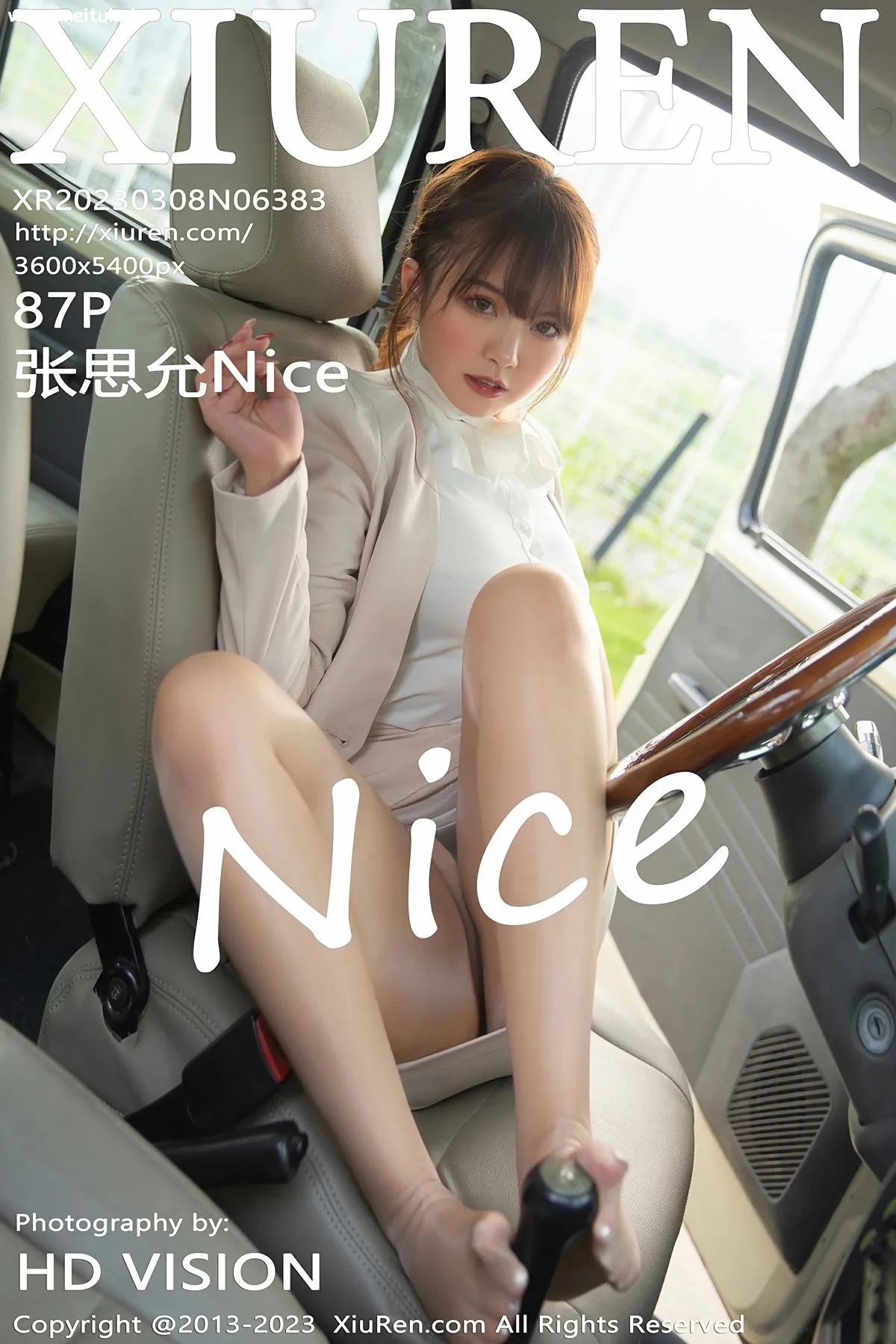 [XiuRen秀人网] 2023.03.08 No.6383 张思允Nice Ol装扮 黑色蕾丝内衣 性感写真 [87+1P]-美腿之家