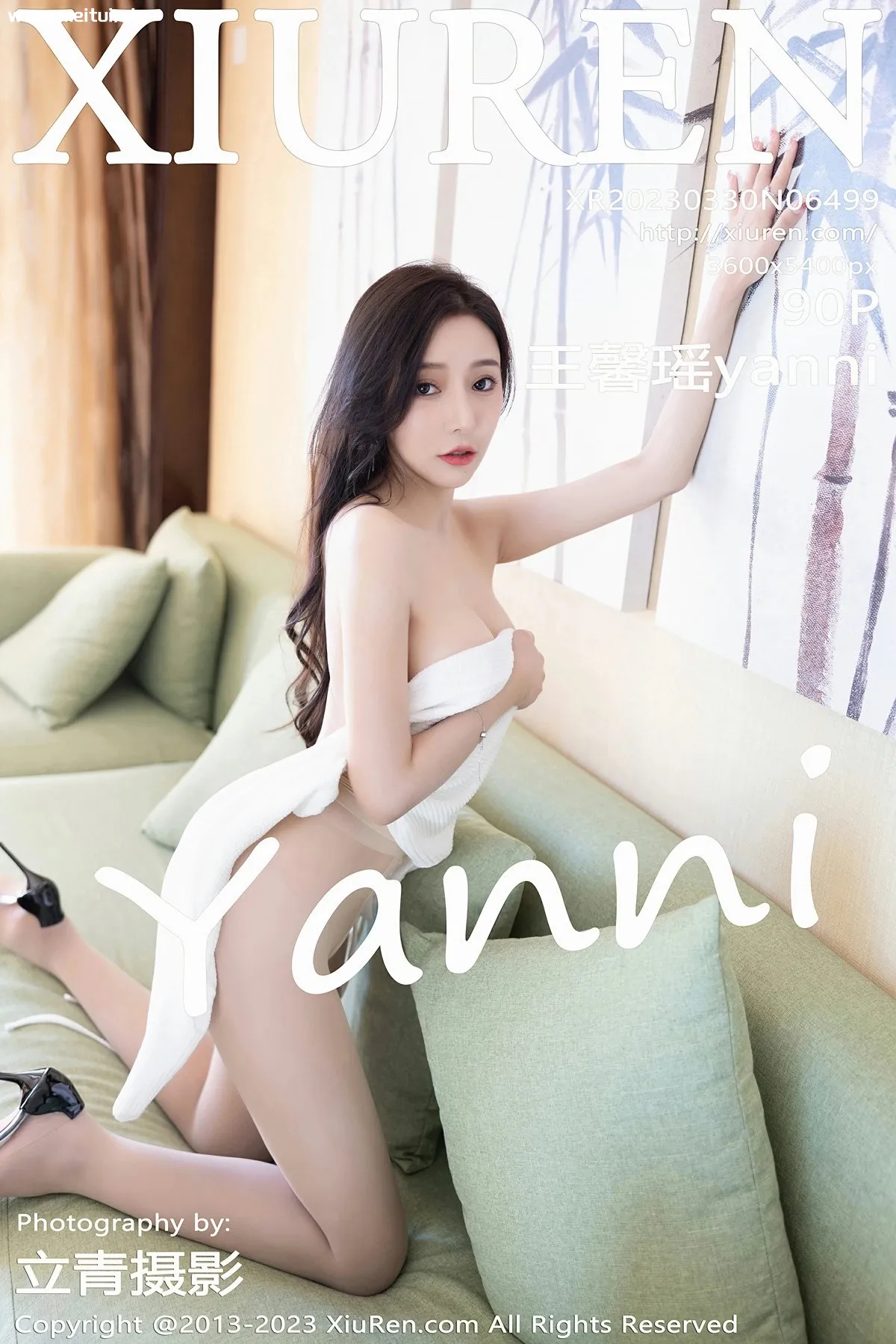[XiuRen秀人网] 2023.03.30 No.6499 王馨瑶yanni 白色连身裙 肉色丝袜性感写真 [90P]-美腿之家