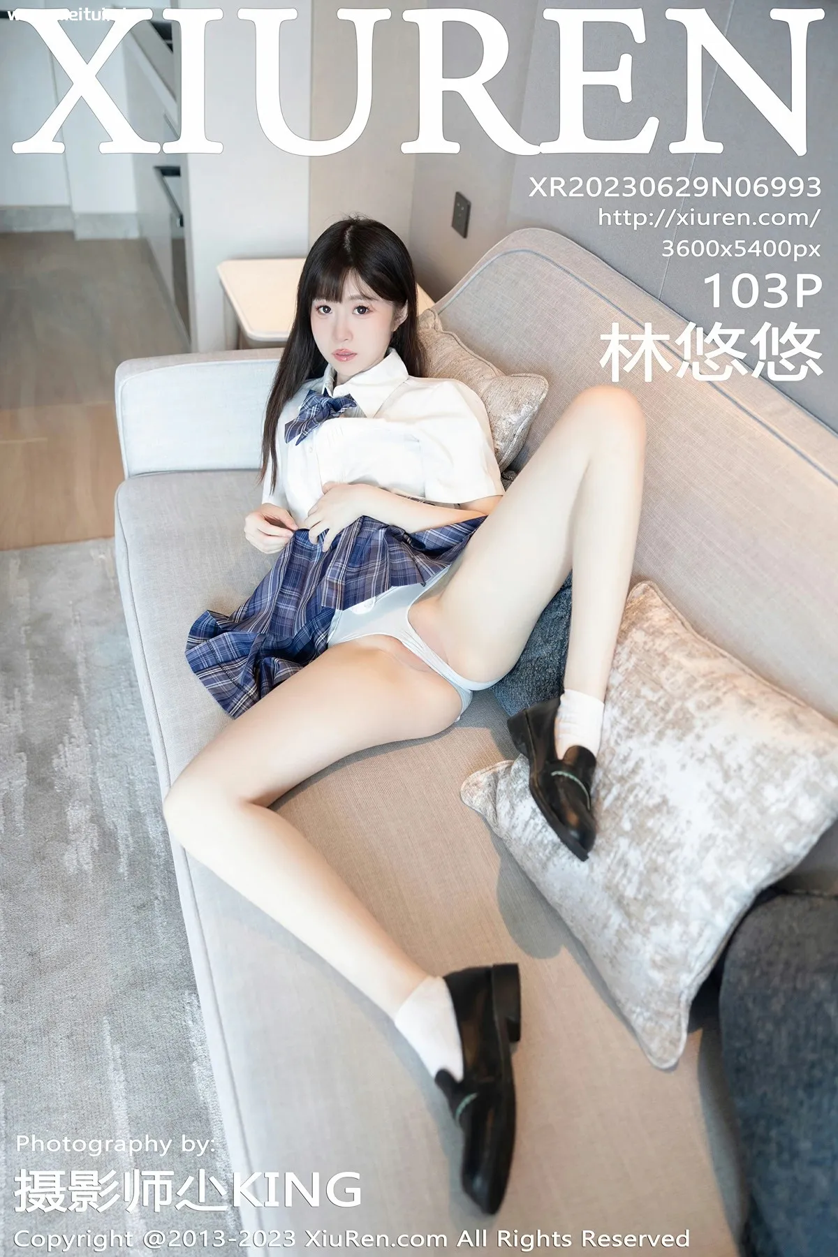 [XiuRen秀人网] 2023.06.29 No.6993 林悠悠 新人首套写真发布 性感浅色内衣 [103+1P]-美腿之家