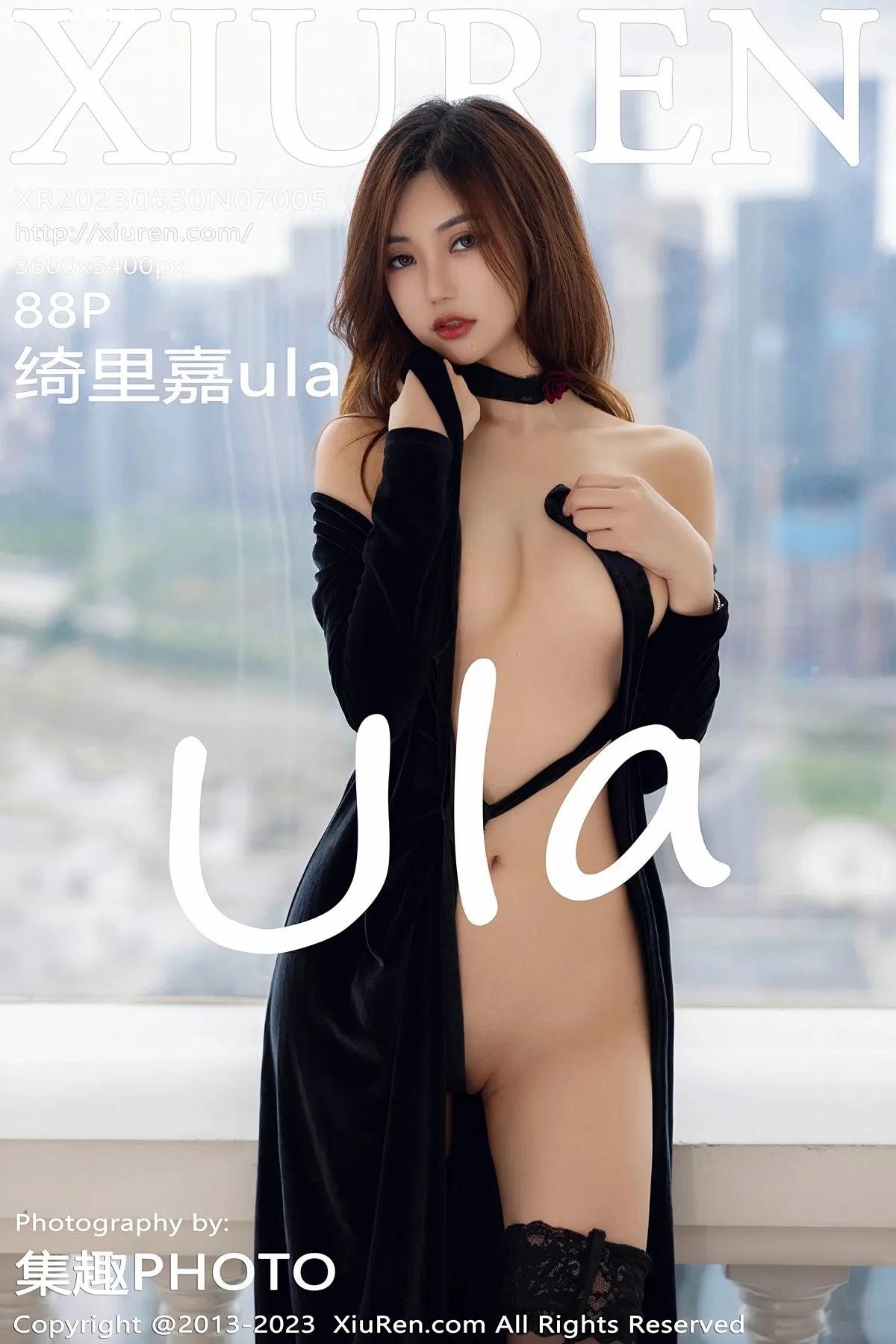[XiuRen秀人网] 2023.06.30 No.7005 绮里嘉ula 黑色长裙 魅惑黑丝 性感写真 [88+1P]-美腿之家