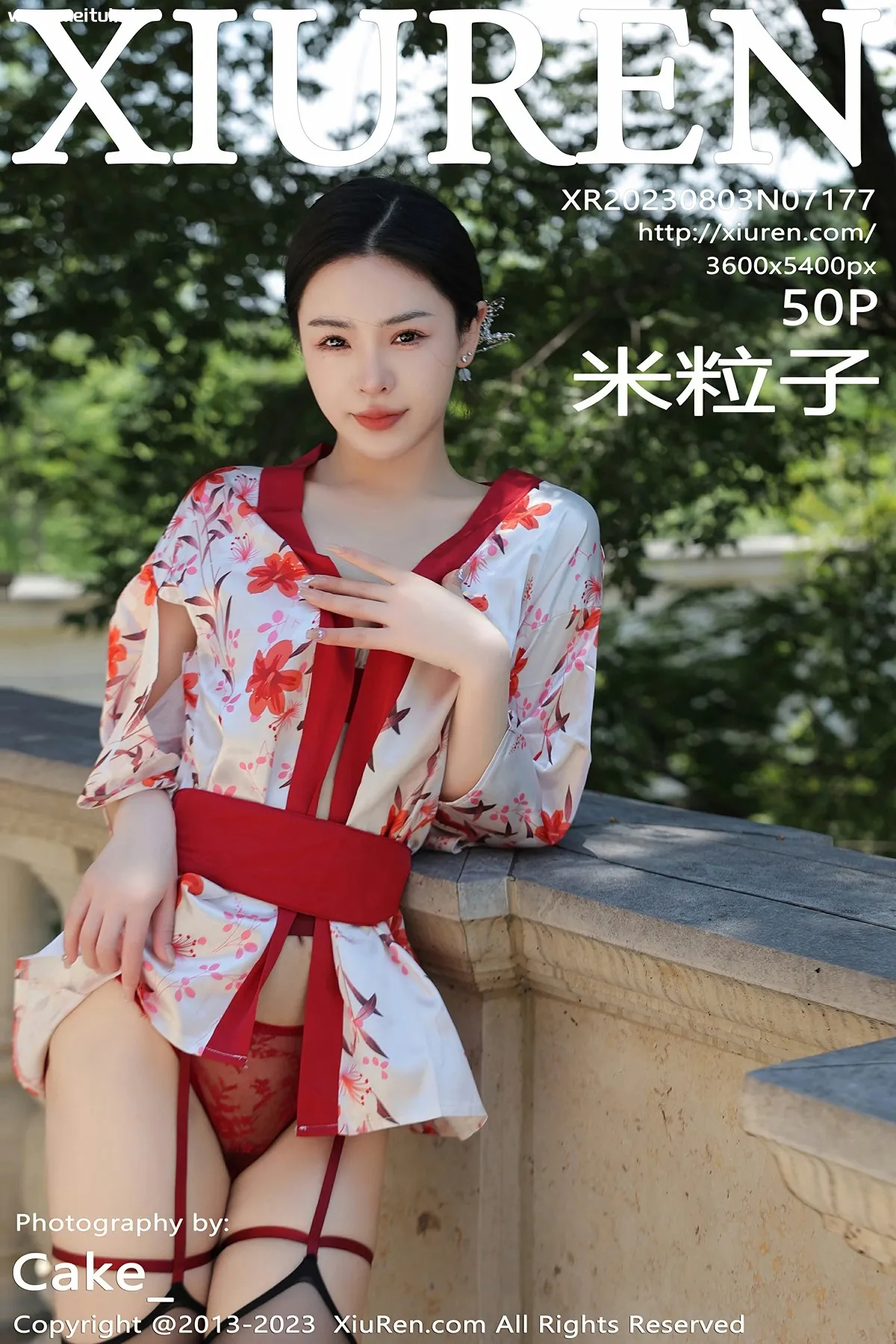 [XiuRen秀人网] 2023.08.03 No.7177 米粒子 白色带图案和服 性感写真 [50+1P]-美腿之家