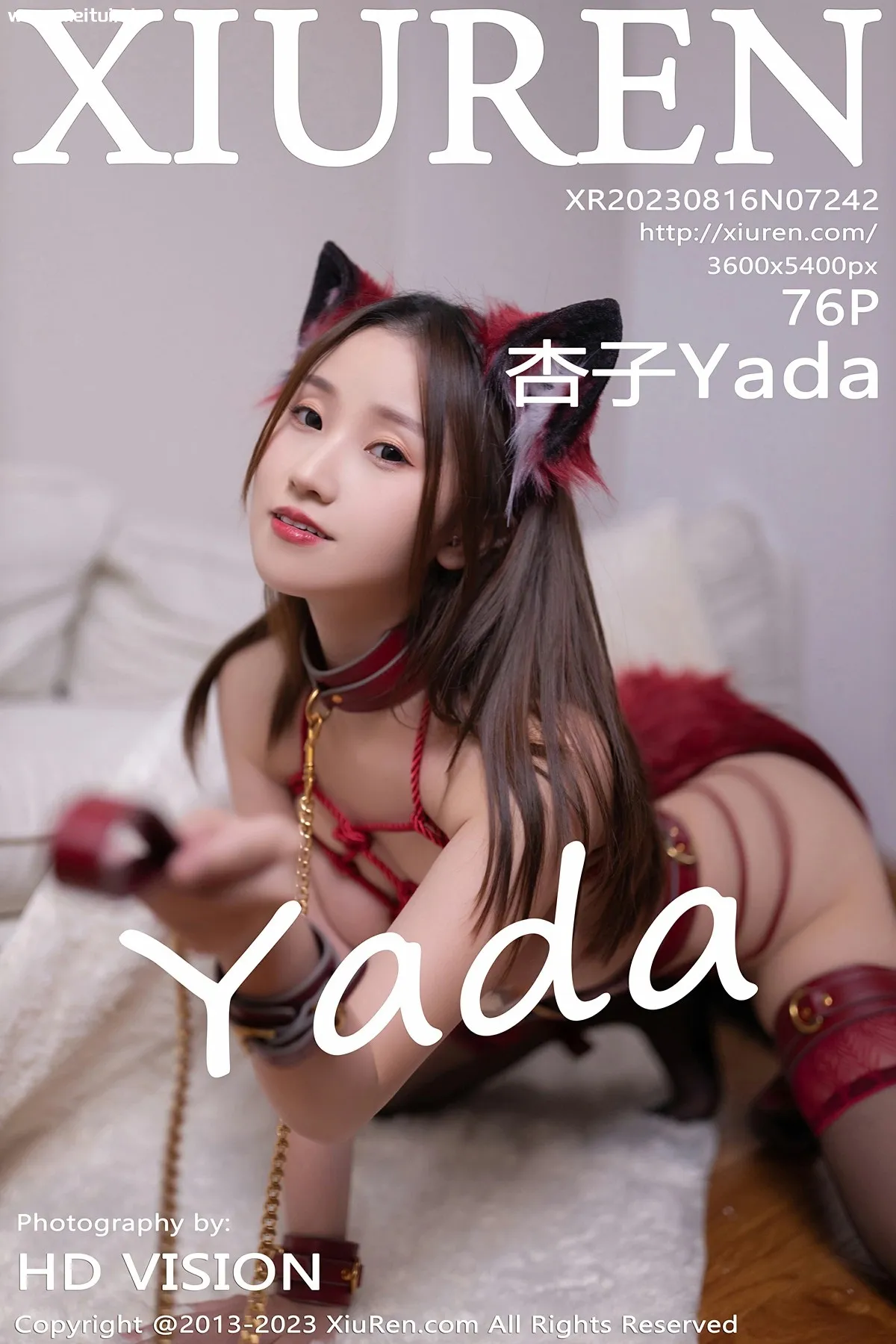[XiuRen秀人网] 2023.08.16 No.7242 杏子Yada 红色情趣服饰 性感写真 [76+1P]-美腿之家