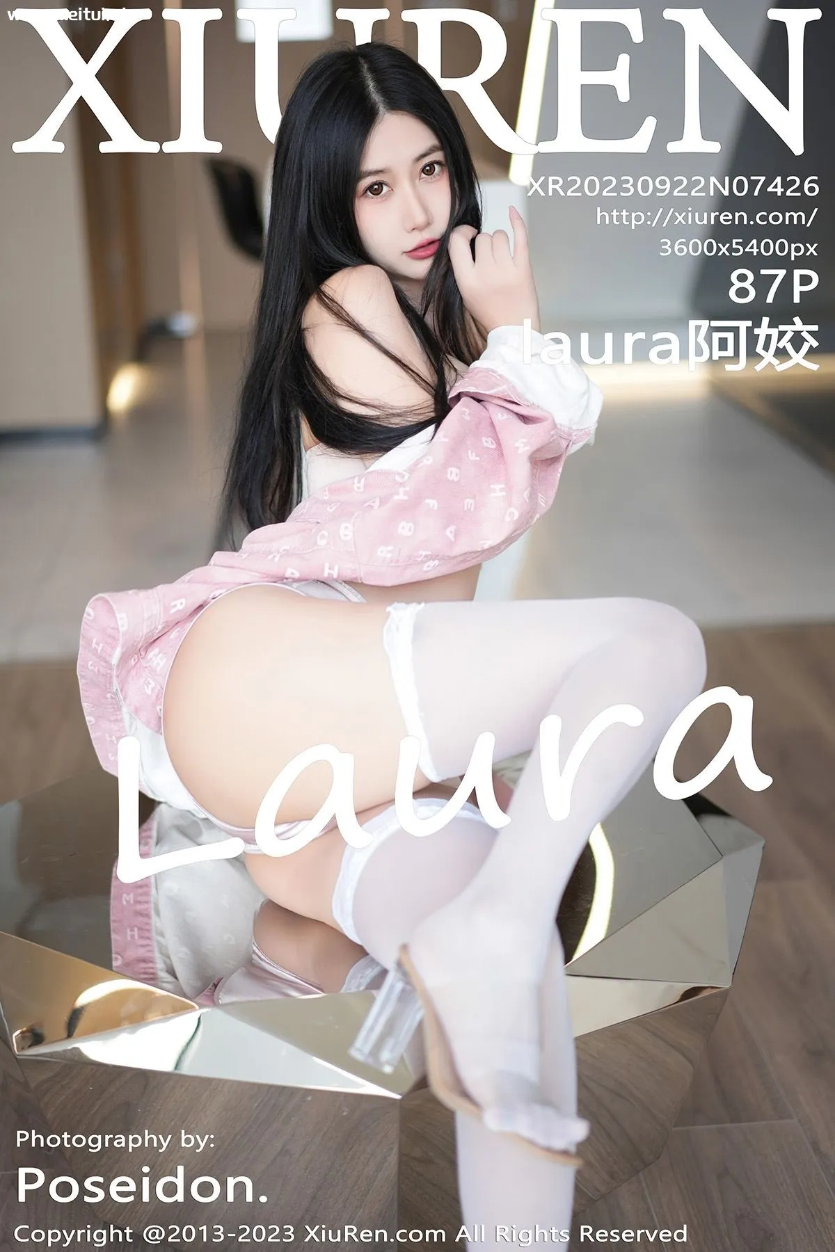 [XiuRen秀人网] 2023.09.22 No.7426 laura阿姣 浅色内衣 白色丝袜 性感写真 [85+1P]-美腿之家