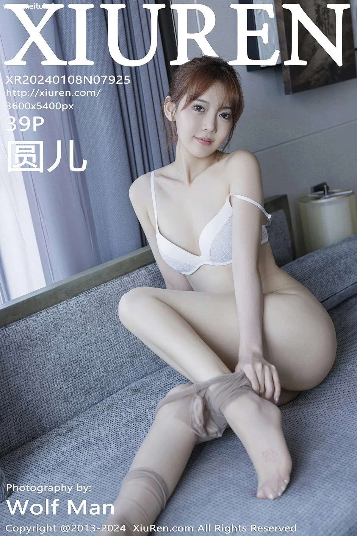 [XiuRen秀人网] 2024.01.08 No.7925 圆儿 新人第二套写真 性感白色内衣 [39+1P]-美腿之家