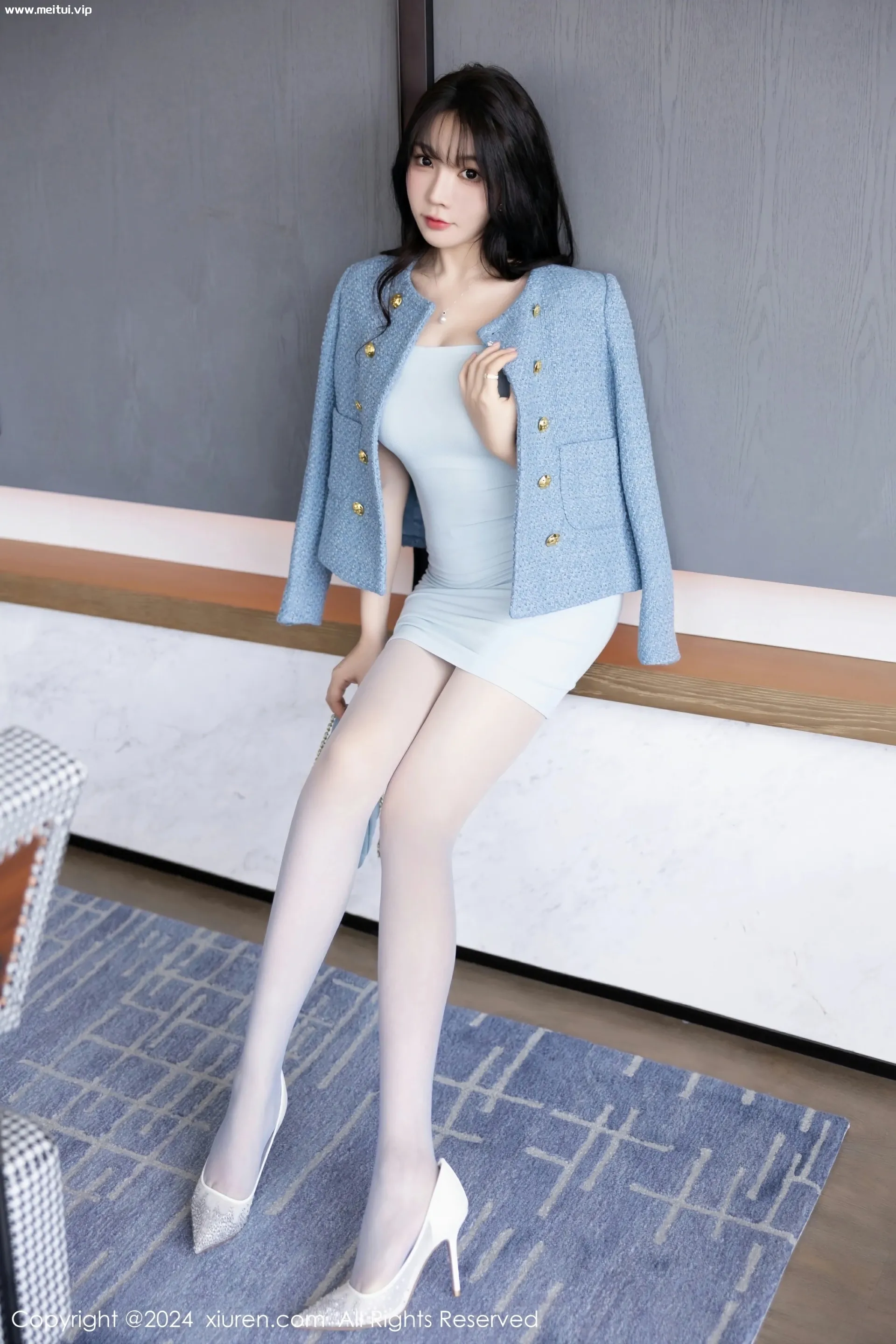 [XiuRen秀人网] 2024.01.17 No.7976 徐莉芝Booty 蕾丝内衣肉色丝袜 性感写真 [90+1P]-美腿之家
