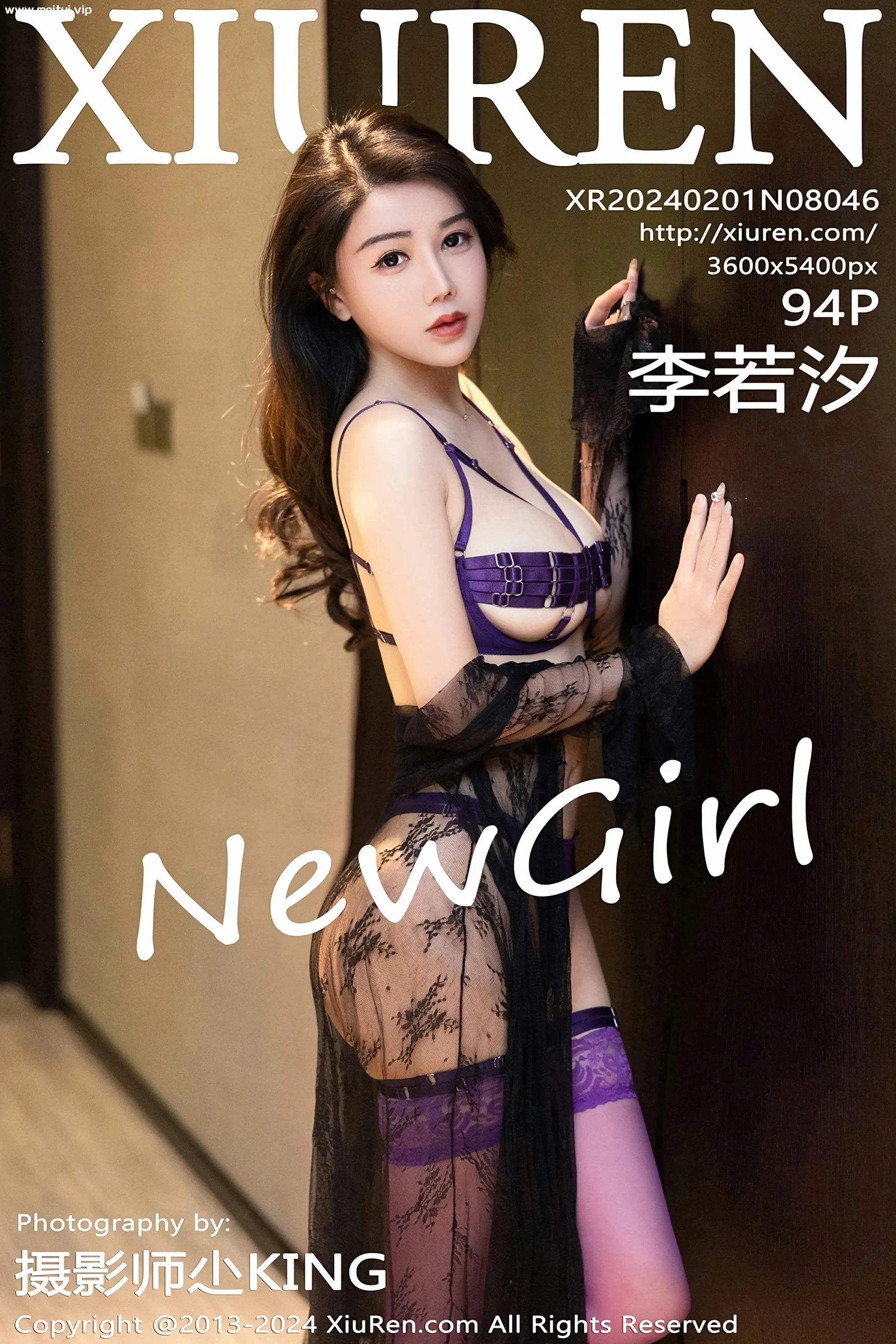 [XiuRen秀人网] 2024.02.01 No.8046 李若汐 新人首套写真性感黑色薄纱情趣长裙 [94+1P]-美腿之家