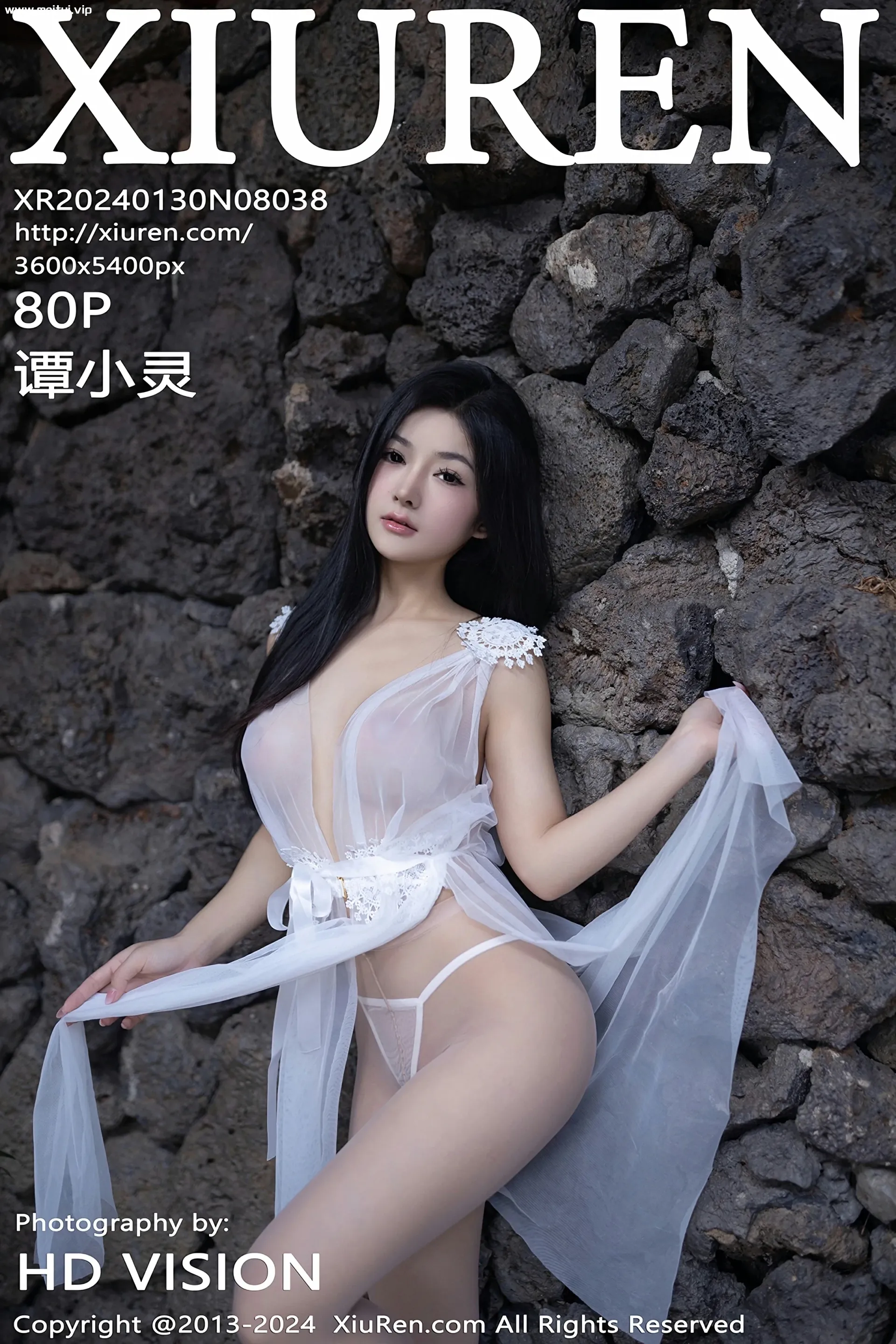 [XiuRen秀人网] 2024.01.30 No.8038 谭小灵 白色轻薄连衣短裙 性感写真 [80+1P]-美腿之家