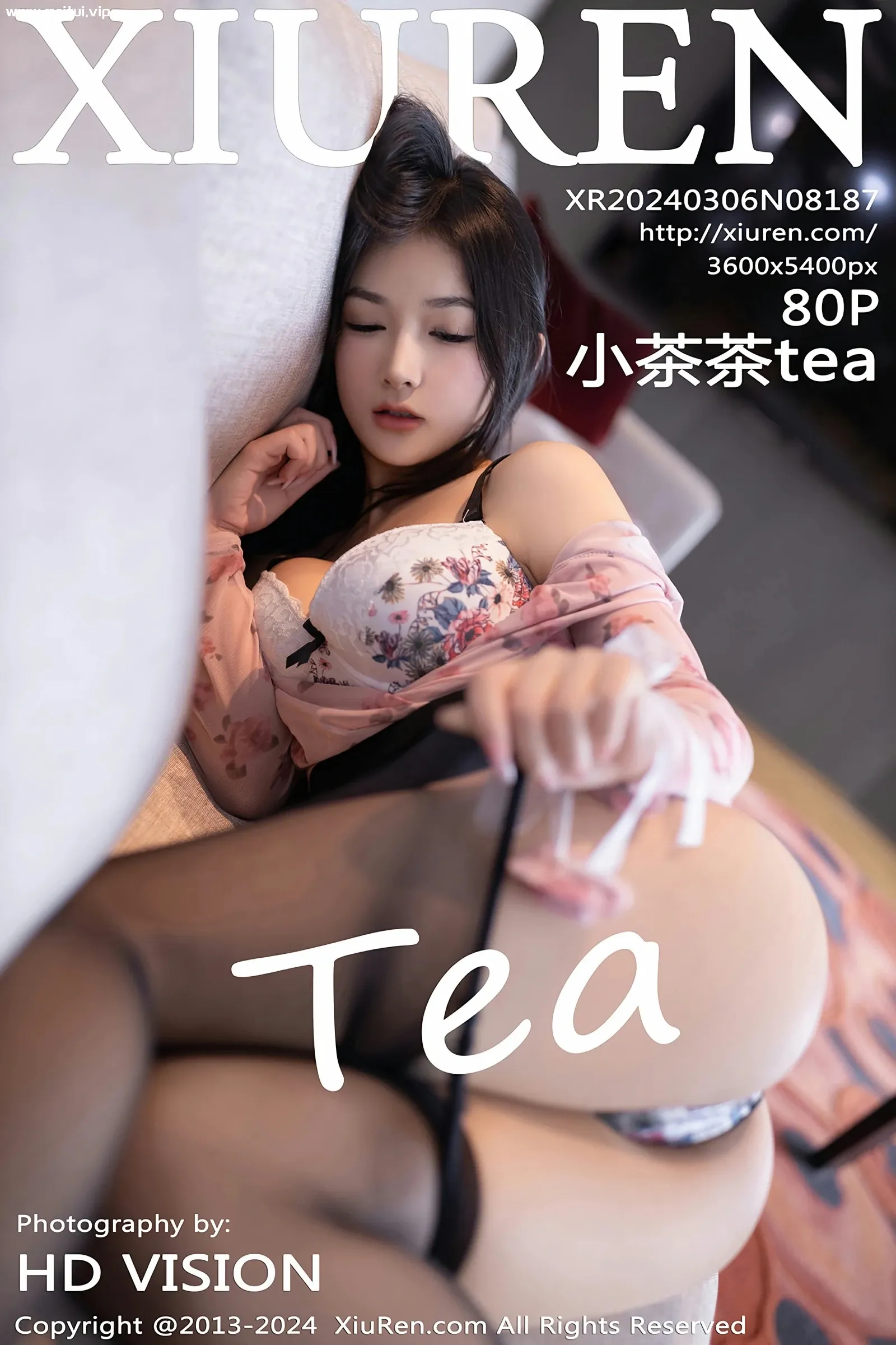 [XiuRen秀人网] 2024.03.06 No.8187 小茶茶tea 性感黑色短裙内衣 泰国旅拍写真 [80+1P]-美腿之家