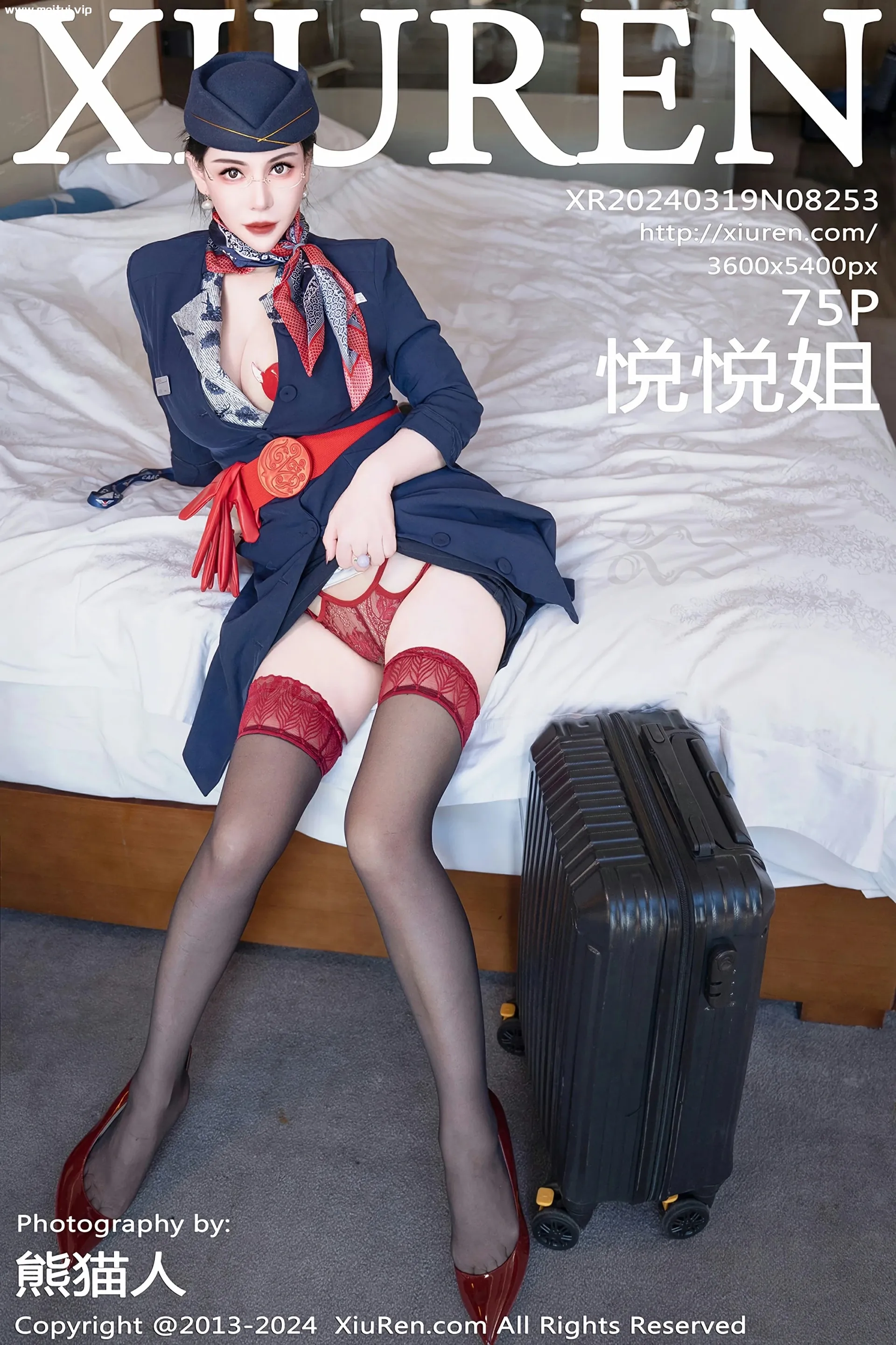 [XiuRen秀人网] 2024.03.19 No.8253 悦悦姐 空乘服务系列 性感写真 [75+1P]-美腿之家
