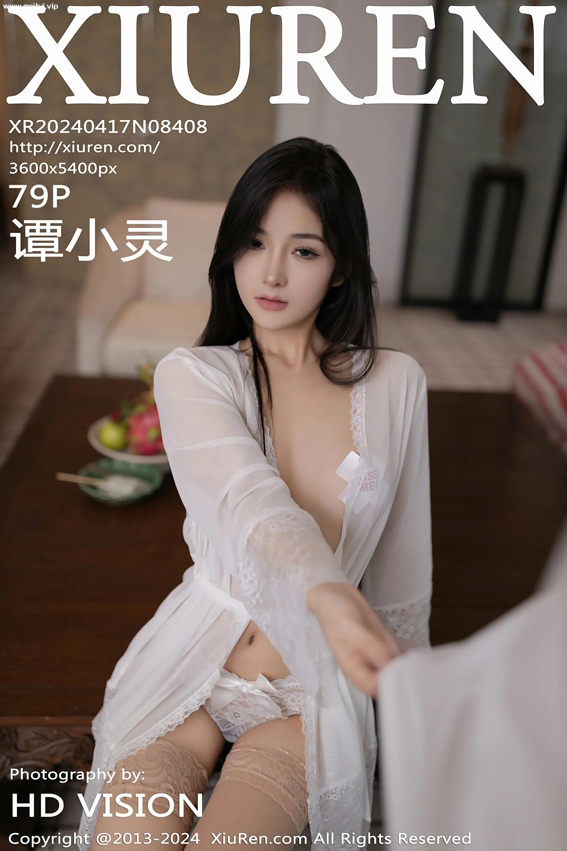 [XiuRen秀人网] 2024.04.17 No.8408 谭小灵 白色轻透情趣服饰 性感写真 [79+1P]-美腿之家