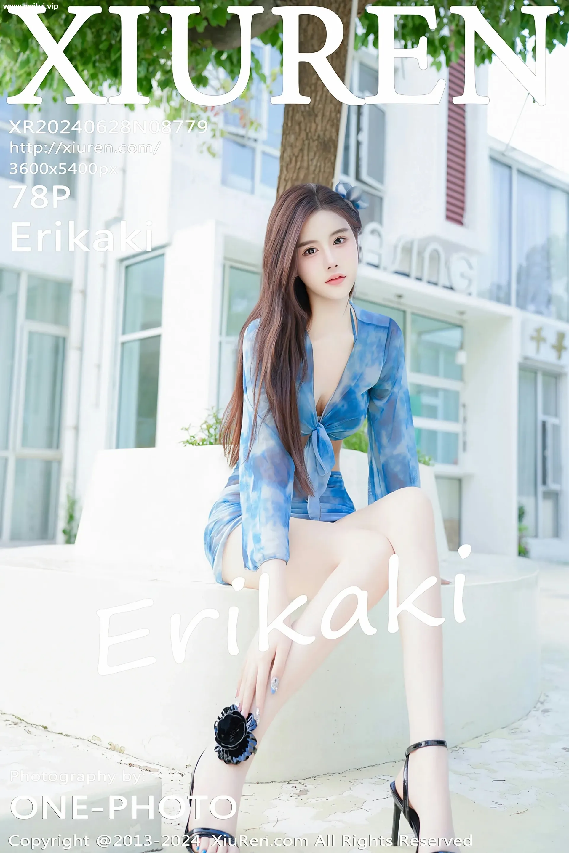 [XiuRen秀人网] 2024.06.28 No.8779 Erikaki 极致美腿 蓝色泳装 性感写真 [78+1P]-美腿之家