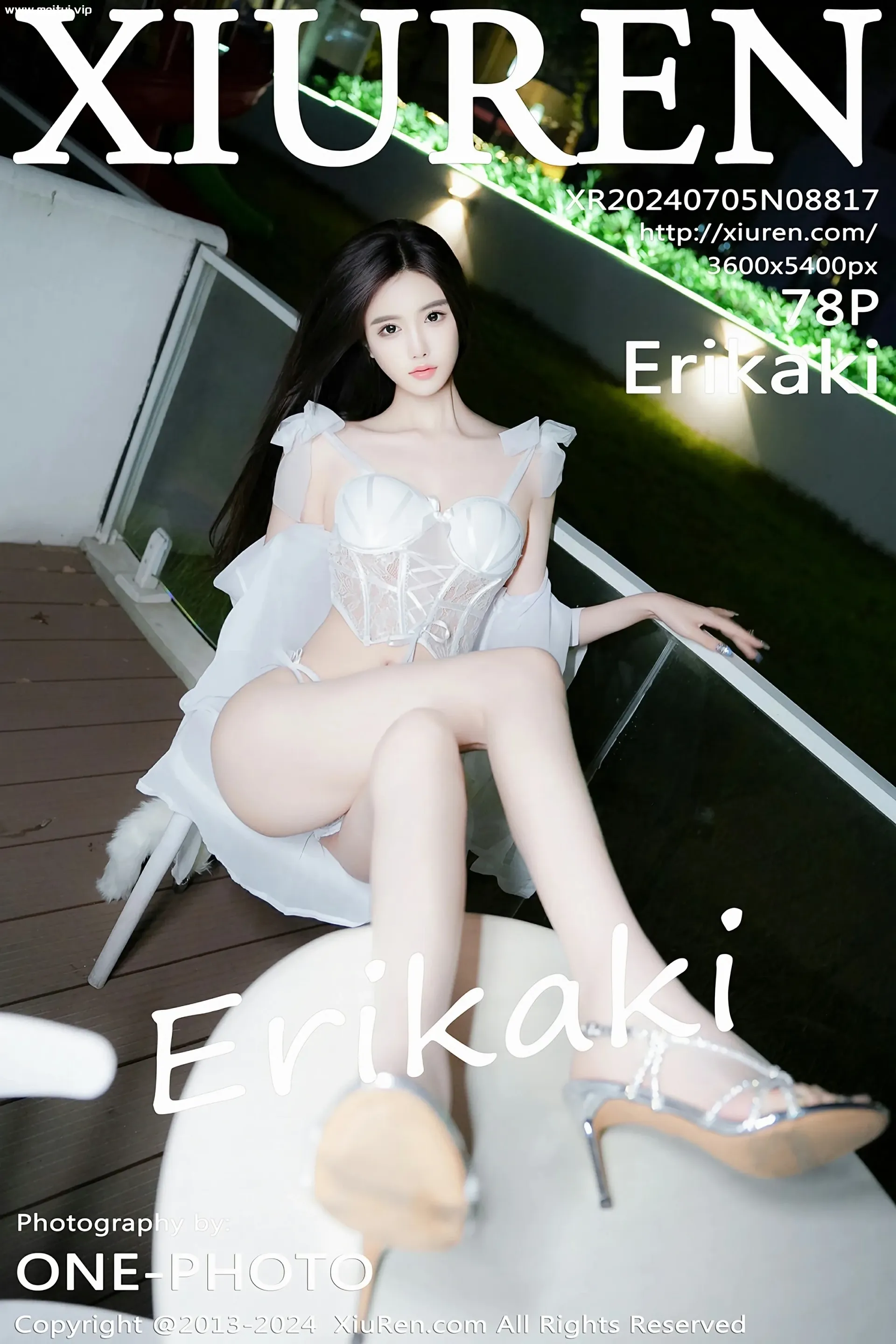 [XiuRen秀人网] 2024.07.05 No.8817 Erikaki 白色情趣服饰 性感写真 [78+1P]-美腿之家