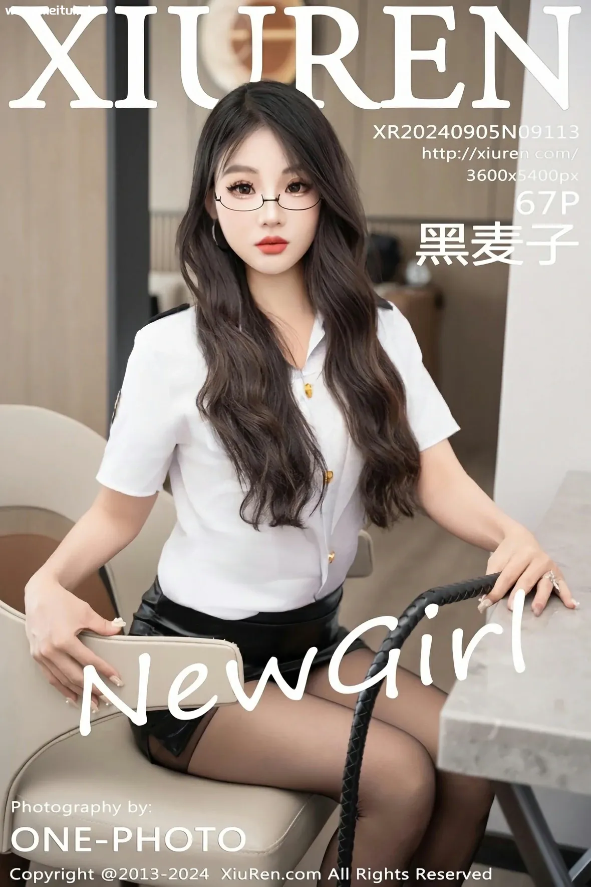 [XiuRen秀人网] 2024.09.05 No.9113 黑麦子 新人写真 性感白色制服 魅惑黑丝 [67+1P]-美腿之家