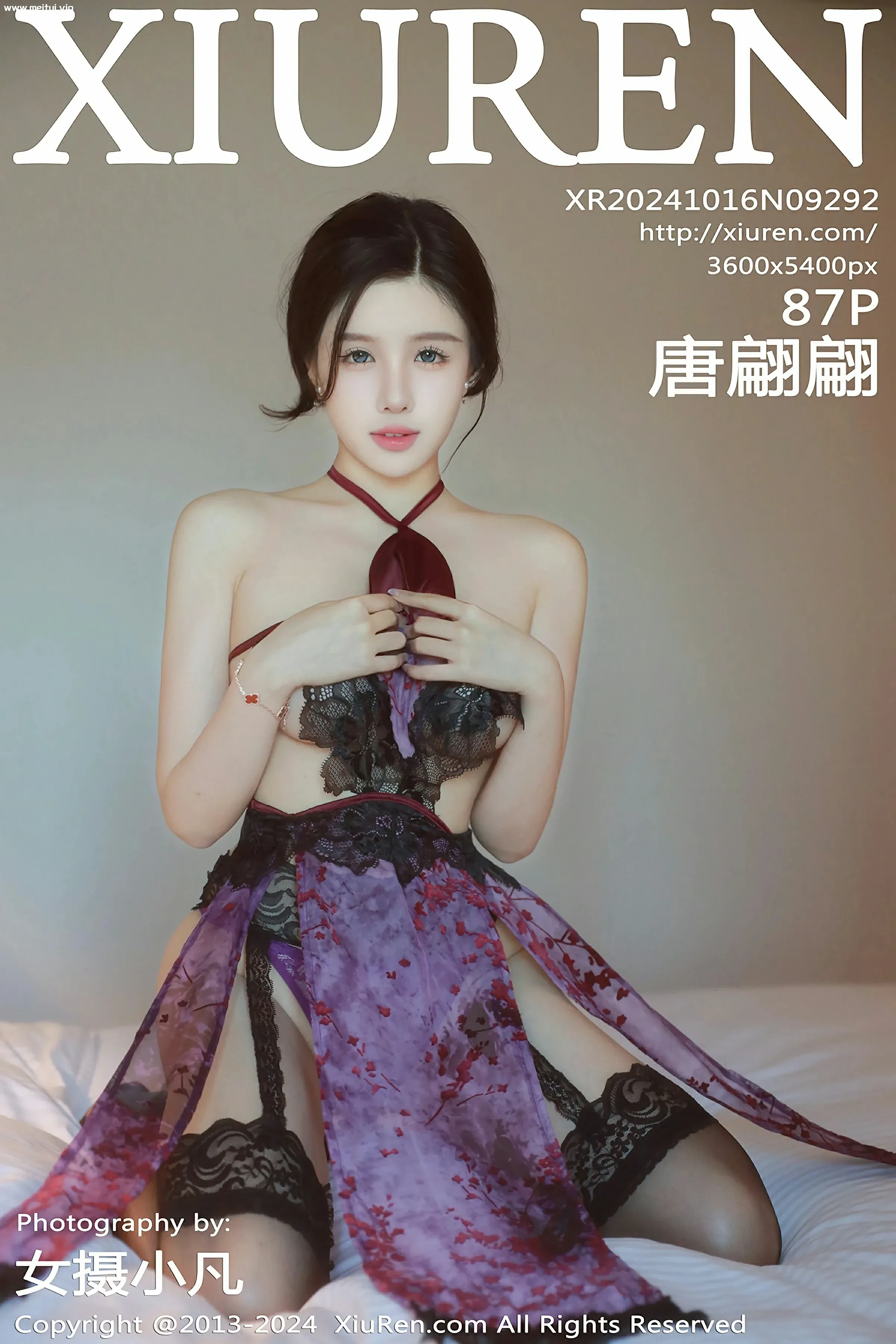 [XiuRen秀人网] 2024.10.16 No.9292 唐翩翩 黑色情趣内衣 魅惑黑丝 性感写真 [82+1P]-美腿之家