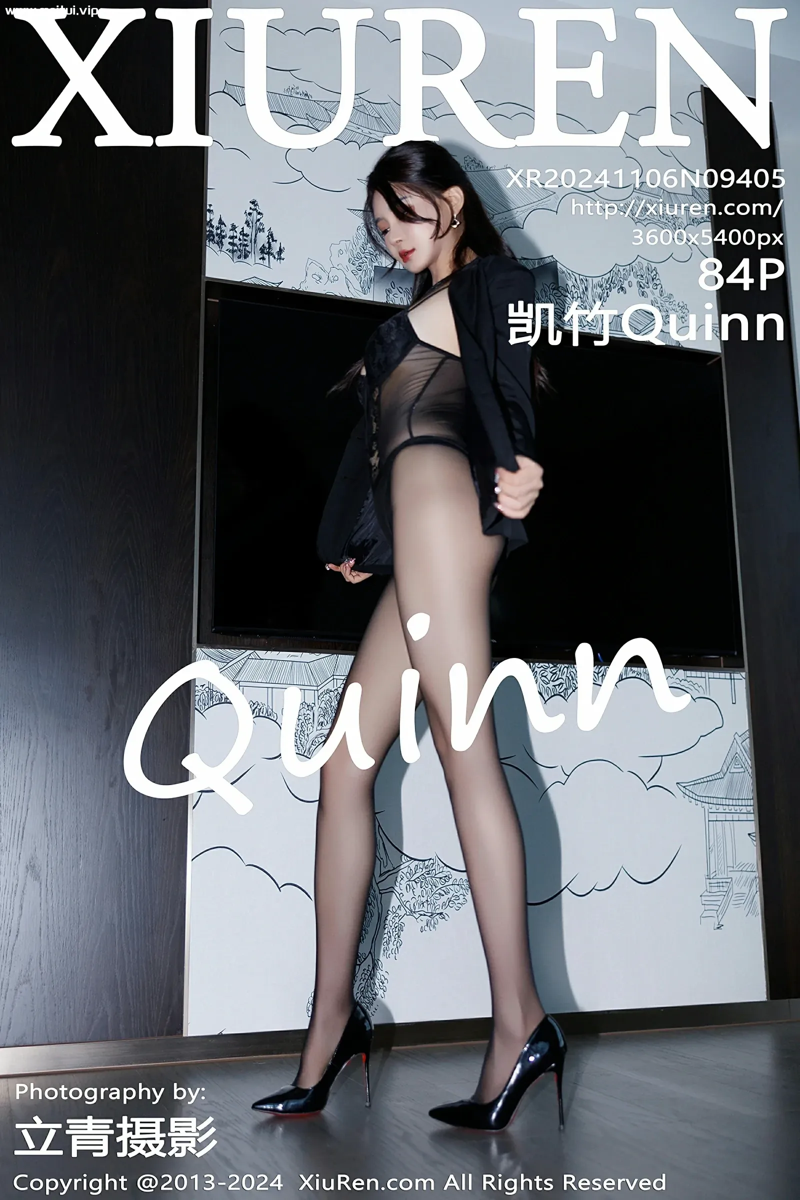 [XiuRen秀人网] 2024.11.06 No.9405 凯竹Quinn OL制服 黑蕾丝连体衣 性感写真 [84+1P]-美腿之家