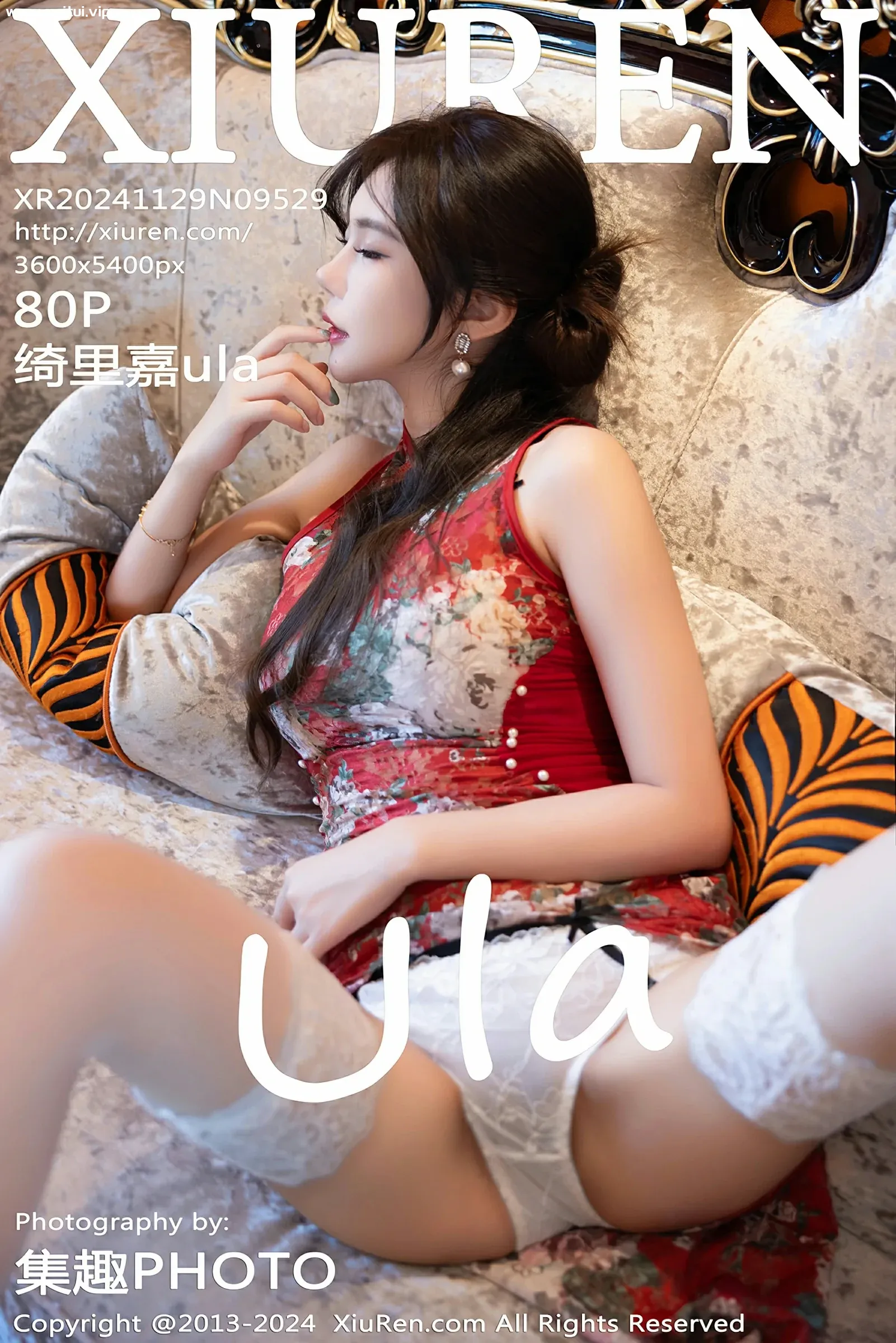 [XiuRen秀人网] 2024.11.29 No.9529 绮里嘉ula 性感旗袍白色丝袜重庆旅拍写真 [80+1P]-美腿之家