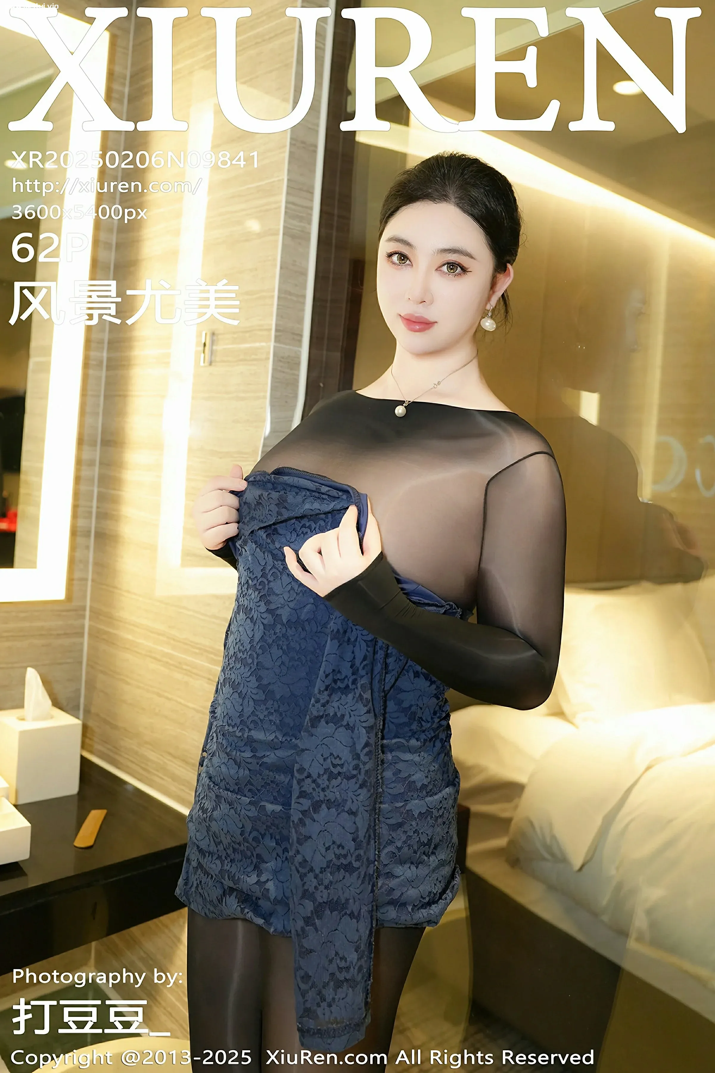 [XiuRen秀人网] 2025.02.06 No.9841 风景尤美 黑丝连体衣 性感写真 [62+1P]-美腿之家