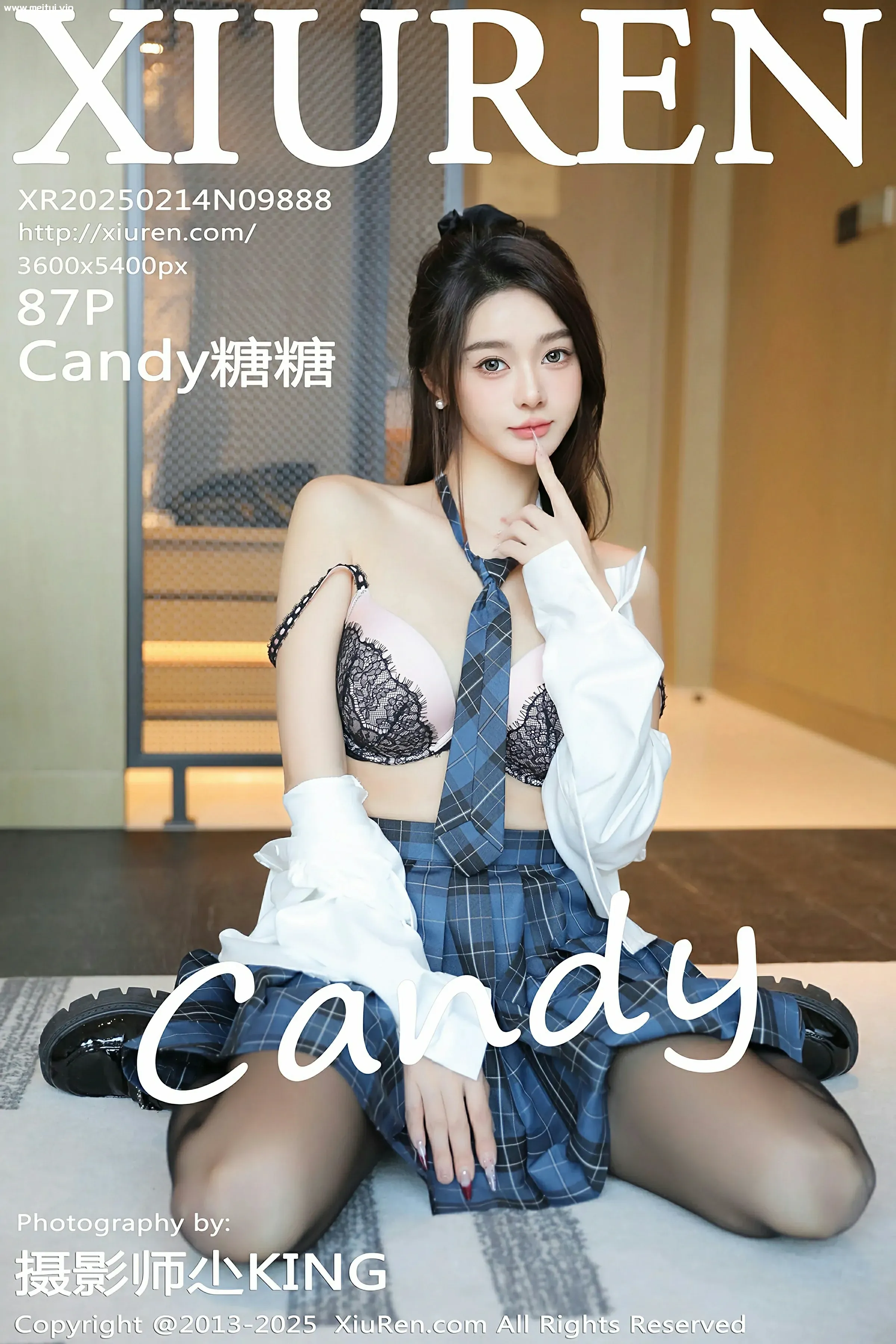 [XiuRen秀人网] 2025.02.14 No.9888 Candy糖糖 JK制服 魅惑黑丝 性感写真 [87+1P]-美腿之家