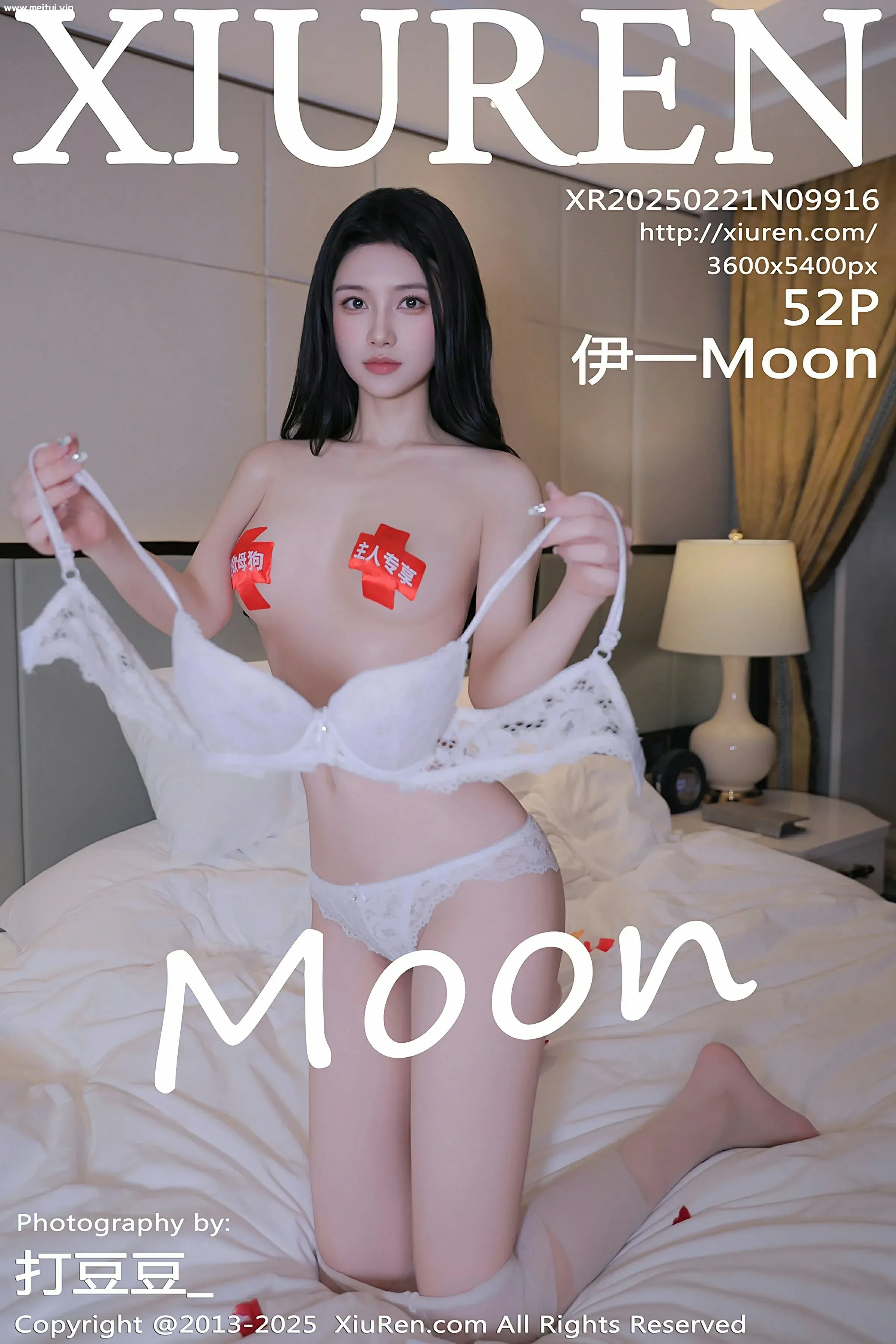 [XiuRen秀人网] 2025.02.21 No.9916 伊一Moon 白色T恤 白色丝袜 性感写真 [52+1P]-美腿之家