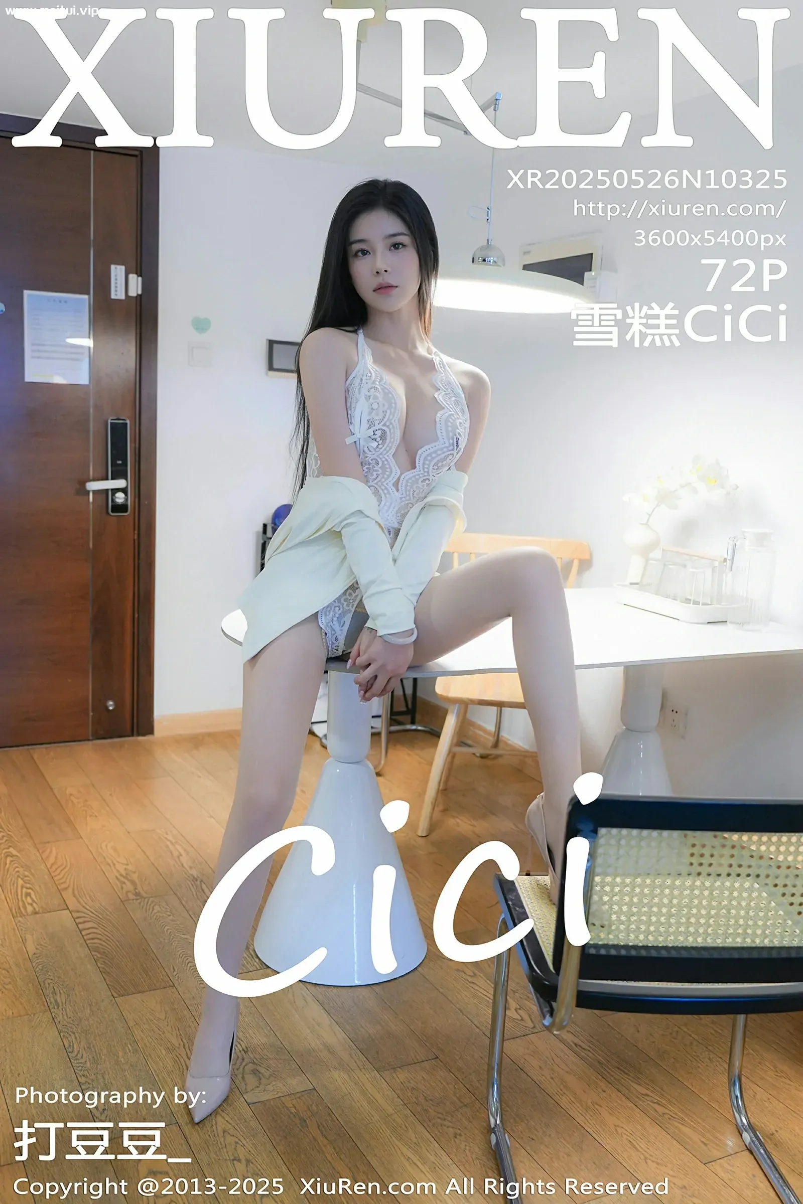 [XiuRen秀人网] 2025.05.26 No.10325 雪糕CiCi 白色情趣内衣肉色丝袜 性感写真 [73+1P]-美腿之家