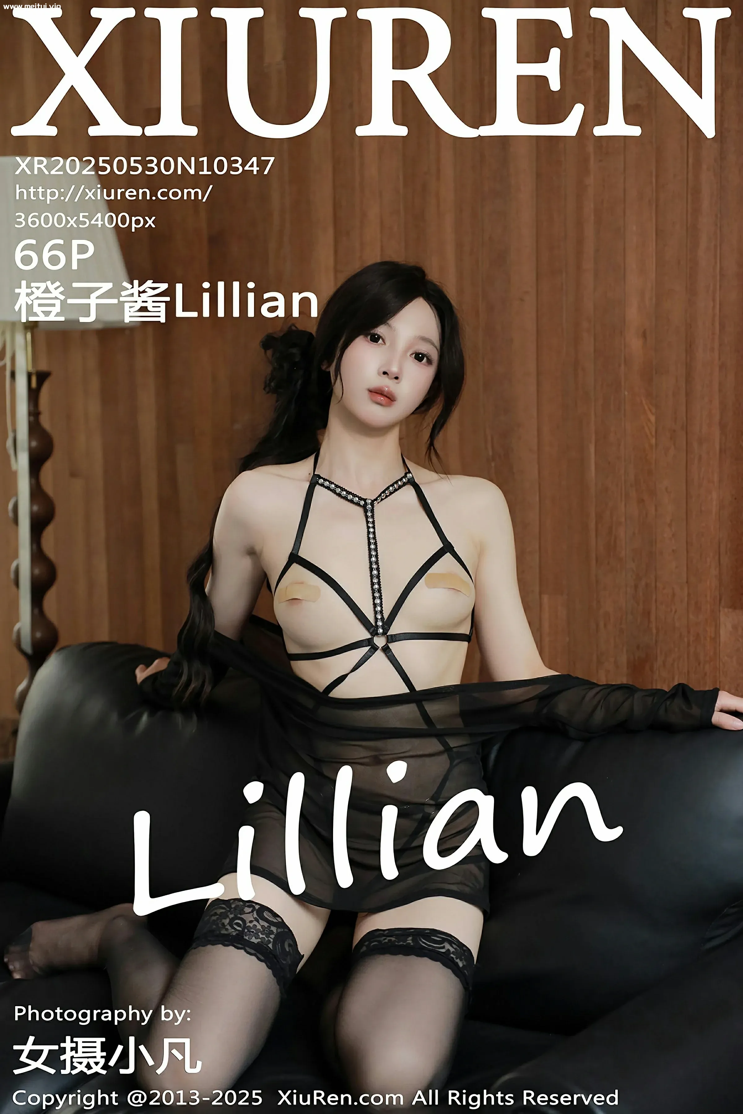[XiuRen秀人网] 2025.05.30 No.10347 橙子酱Lillian 黑色情趣内衣 性感写真 [66+1P]-美腿之家