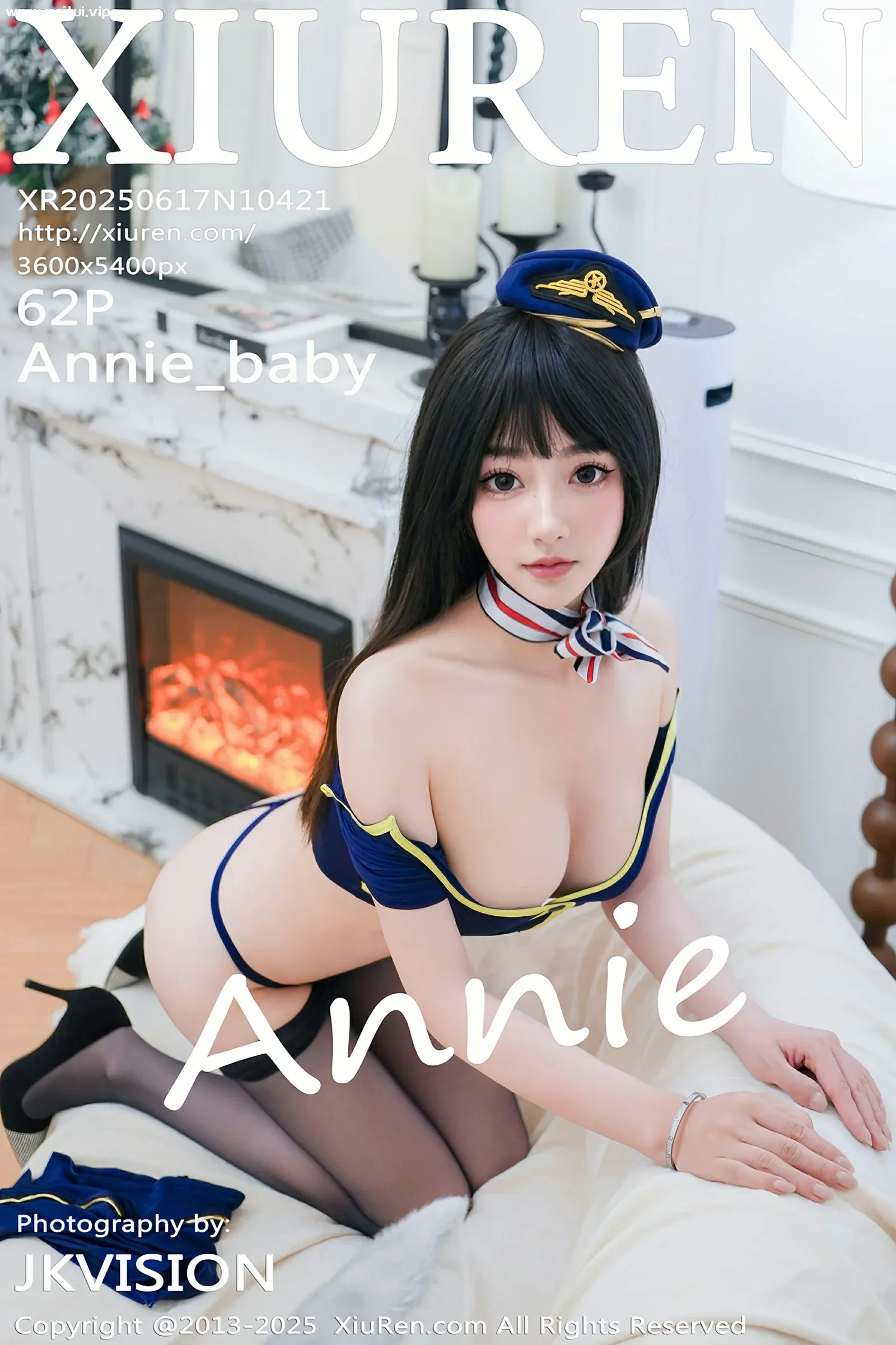 [XiuRen秀人网] 2025.06.17 No.10421 Annie_baby 蓝色制服 魅惑黑丝 性感写真 [62+1P]-美腿之家