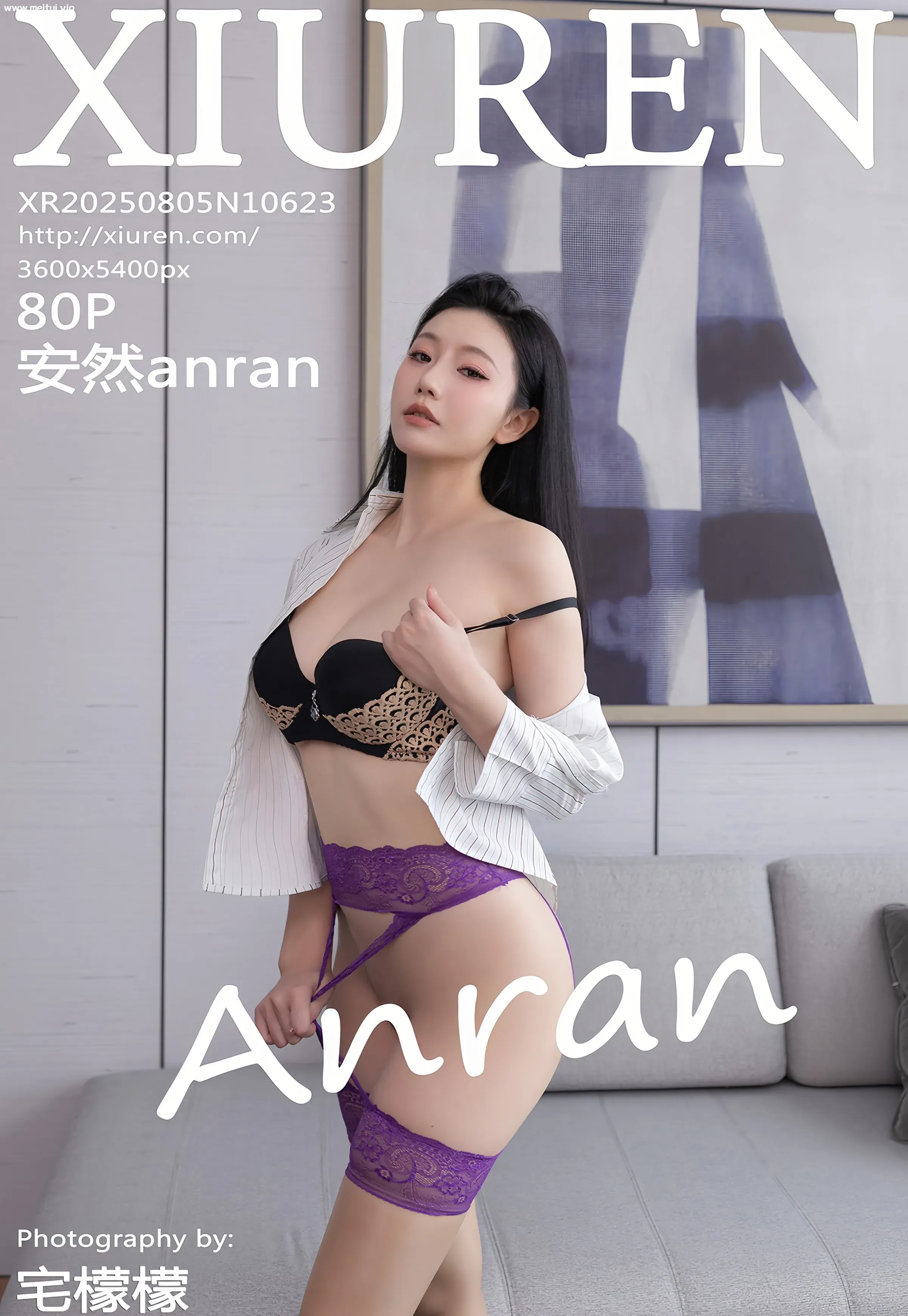 [XiuRen秀人网] 2025.08.05 No.10623 安然anran OL服饰搭魅惑黑丝 性感写真 [80+1P]-美腿之家