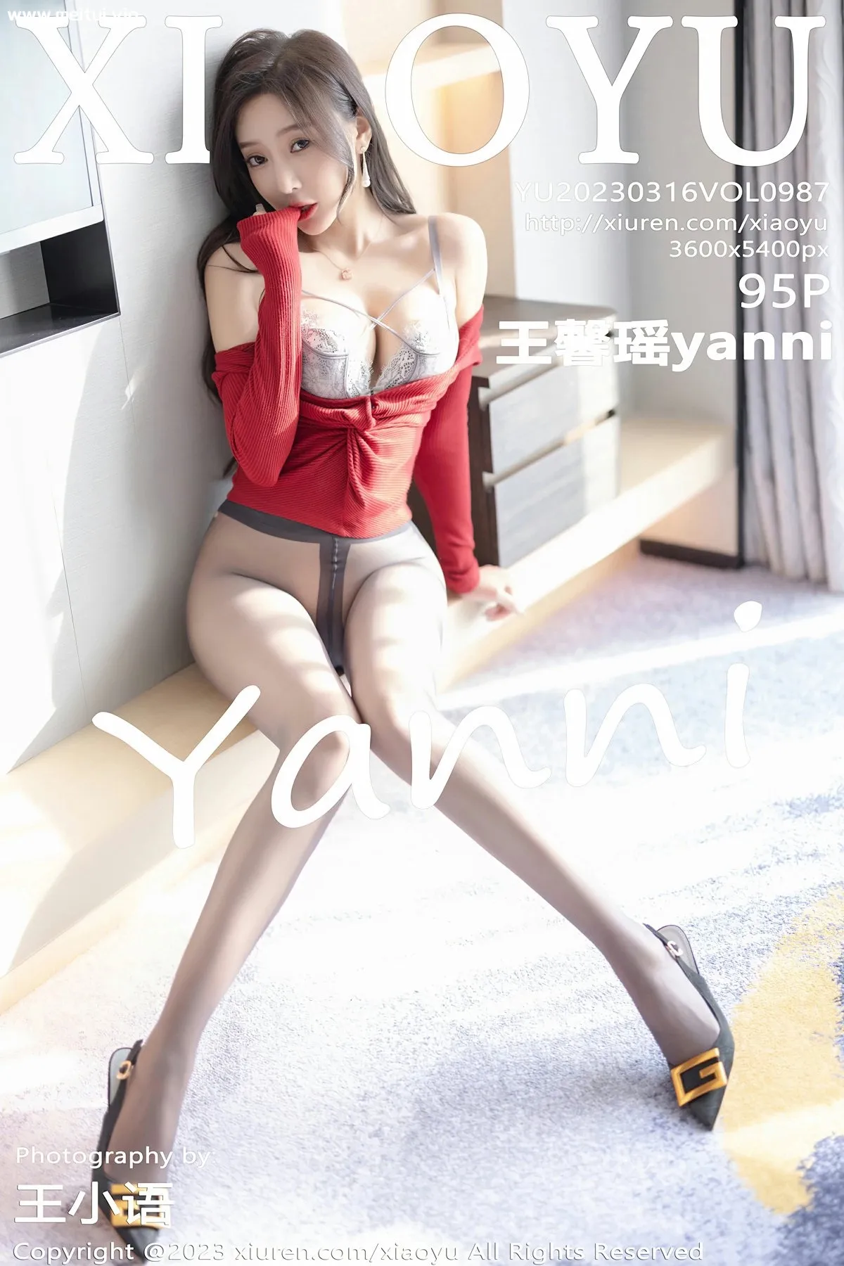 [XIAOYU语画界] 2023.03.16 VOL.987 王馨瑶yanni 浅灰色蕾丝内衣 性感写真 [95+1P]-美腿之家