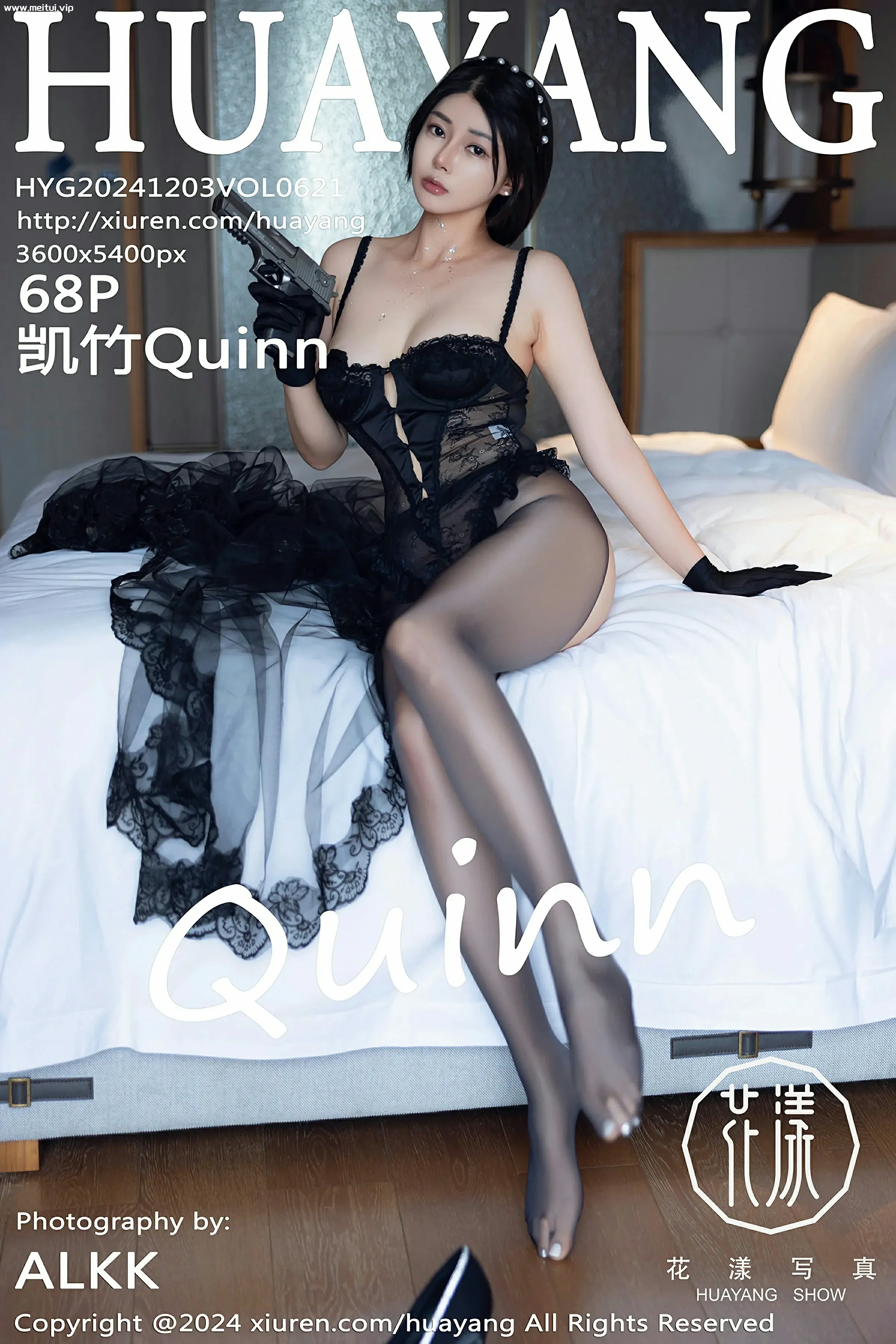 [HuaYang花漾写真] 2024.12.03 VOL.621 凯竹Quinn 情趣服饰魅惑黑丝 性感写真 [68+1P]-美腿之家