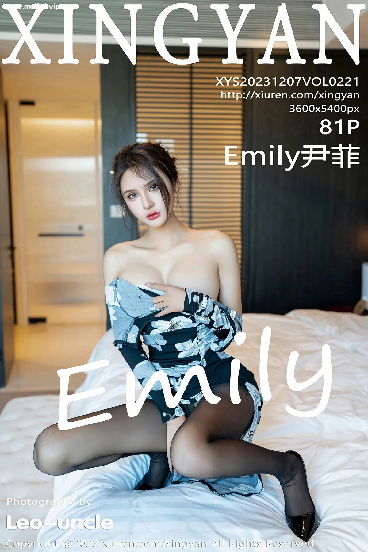 [XINGYAN星颜社] 2023.12.07 VOL.221 Emily尹菲 深色旗袍 魅惑黑丝 性感写真 [81+1P]-美腿之家