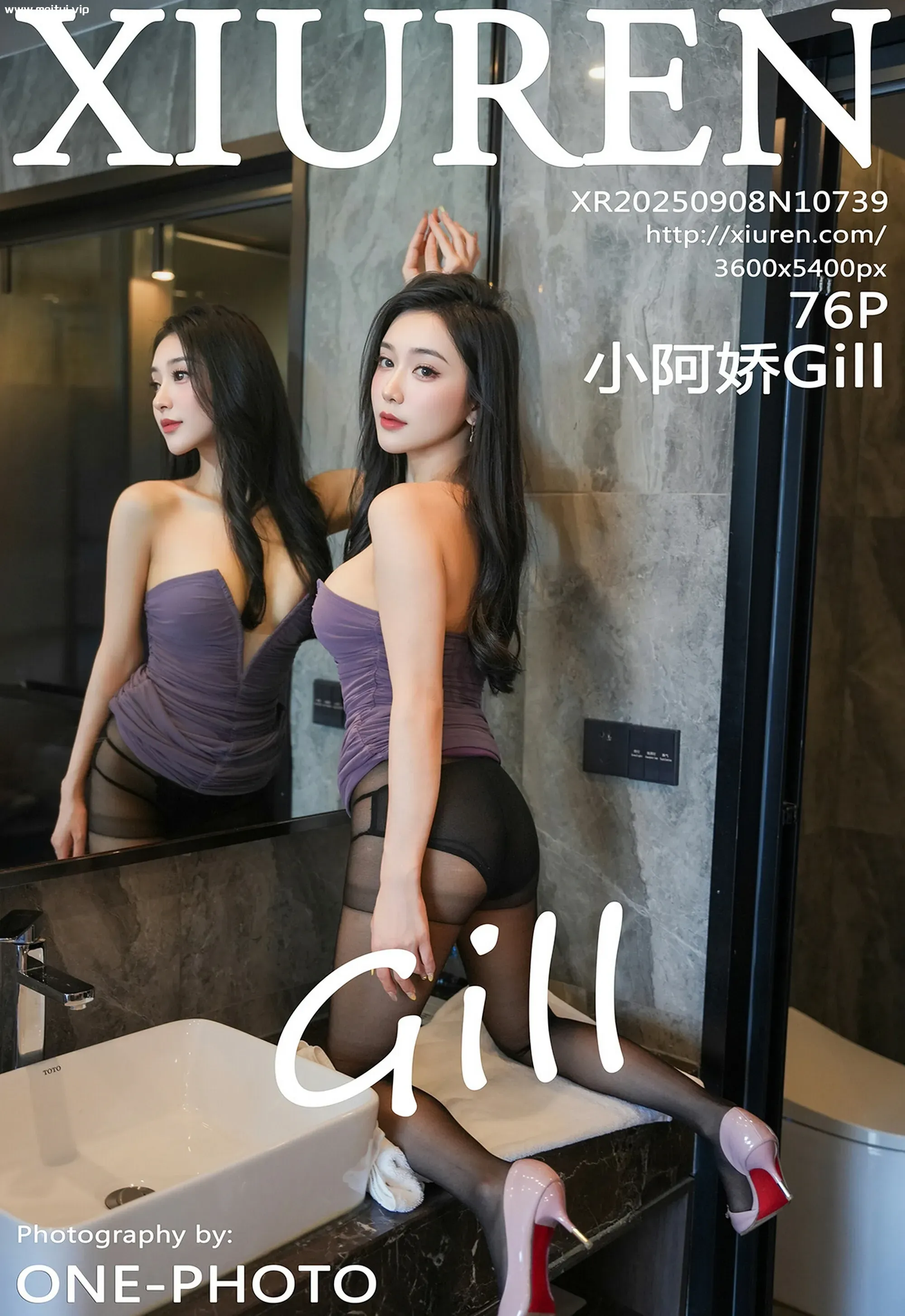 [XiuRen秀人网] 2025.09.08 No.10739 小阿娇Gill 紫色连衣短裙 性感写真 [76+1P]-美腿之家