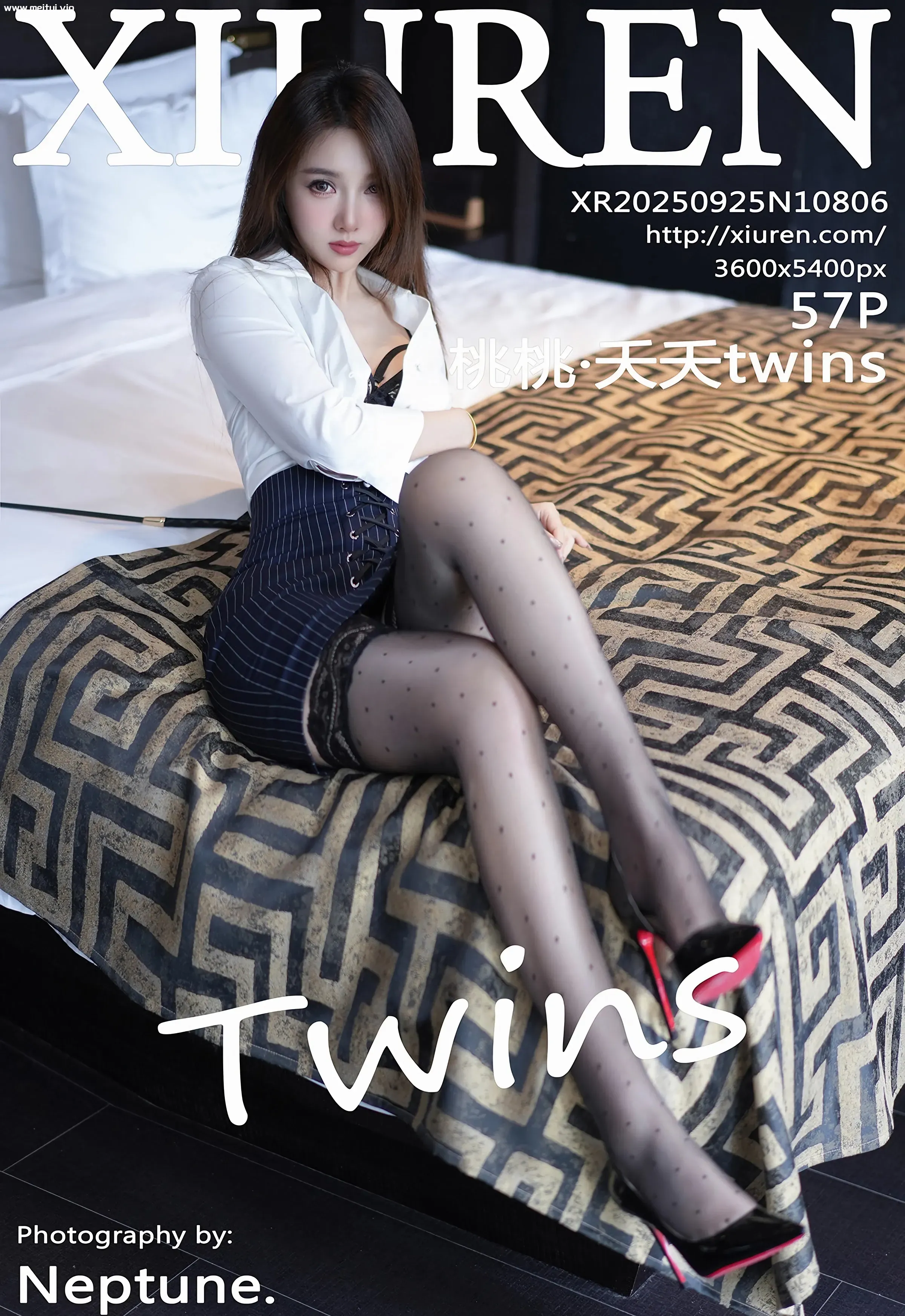 [XiuRen秀人网] 2025.09.25 No.10806 桃桃·夭夭twins OL服魅惑黑丝性感写真 [57+1P]-美腿之家