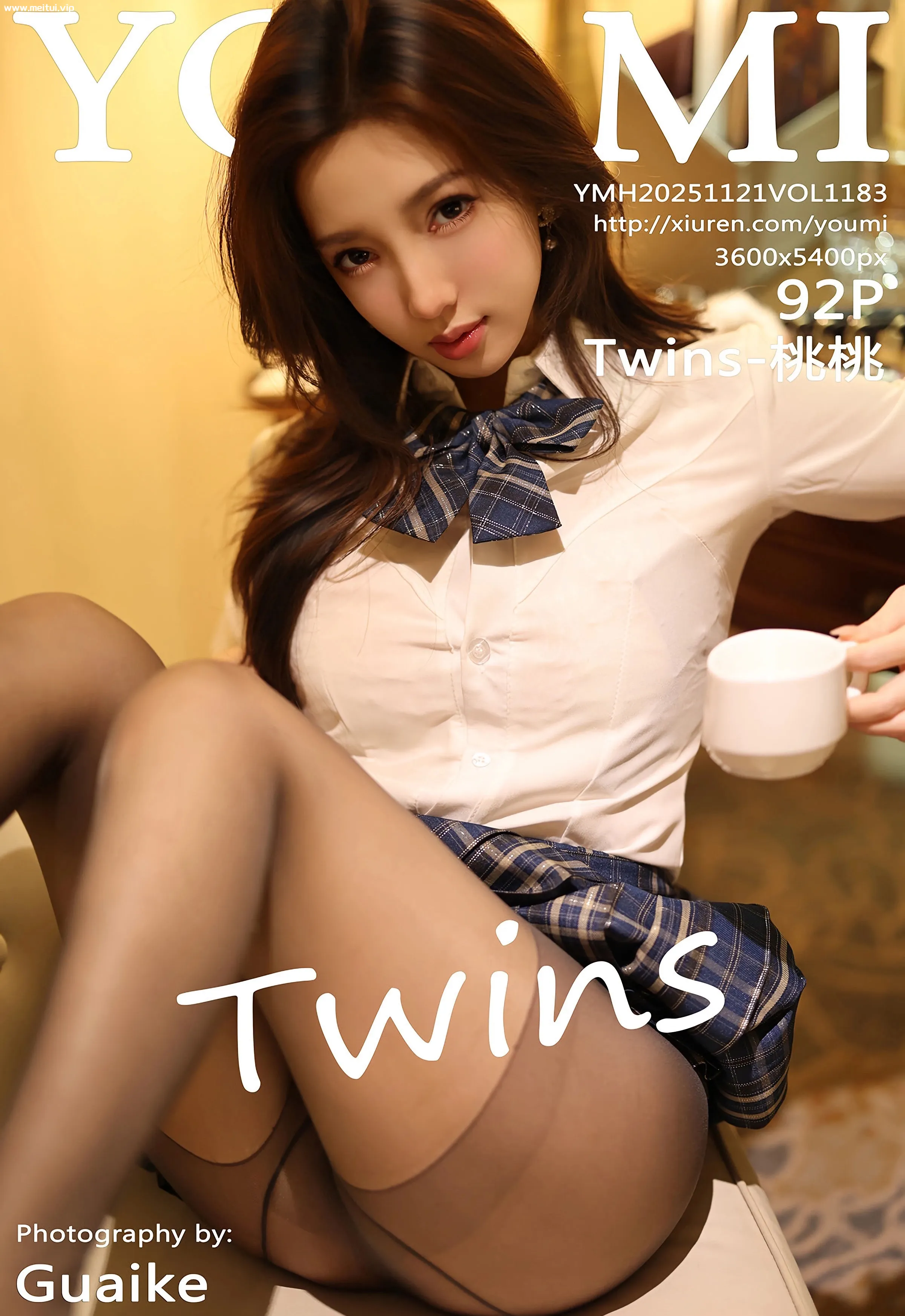[YOUMI尤蜜荟] 2025.11.21 VOL.1183 Twins-桃桃 JK制服 魅惑黑丝 性感写真 [92+1P]-美腿之家