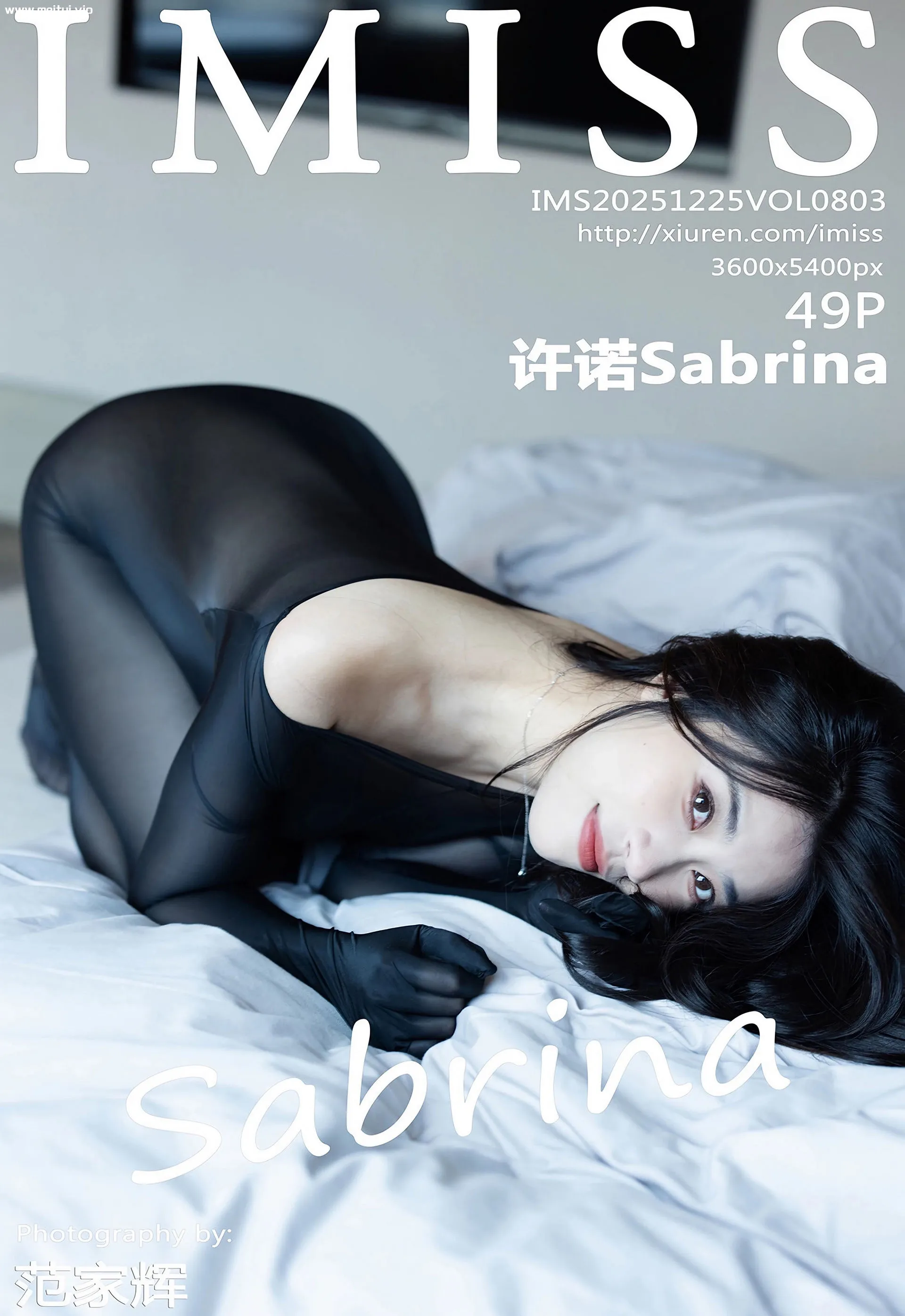 [IMISS爱蜜社] 2025.12.25 VOL.803 许诺Sabrina 黑色连体丝袜 性感写真 [49+1P]-美腿之家